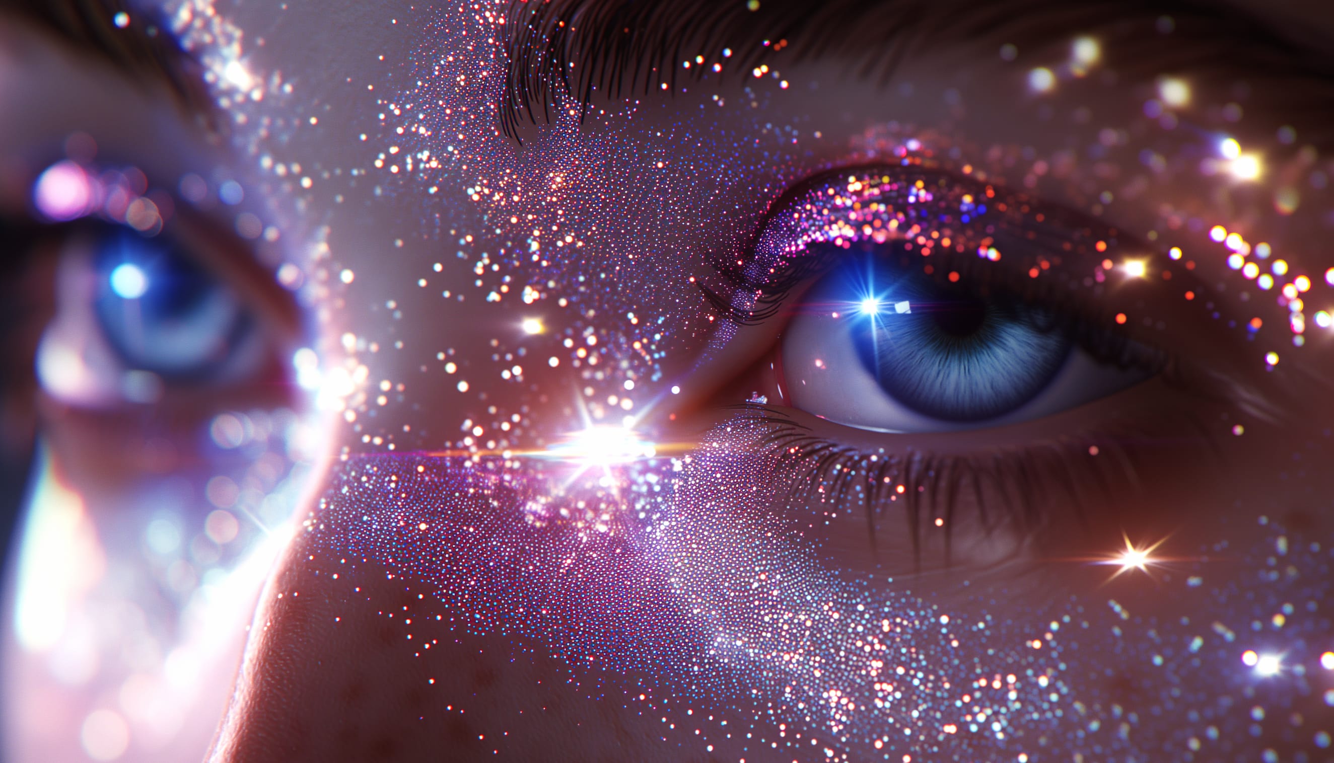 Glittering Eye Makeup - HD Woman Face Wallpaper at 1680 x 945 HD size wallpapers HD quality