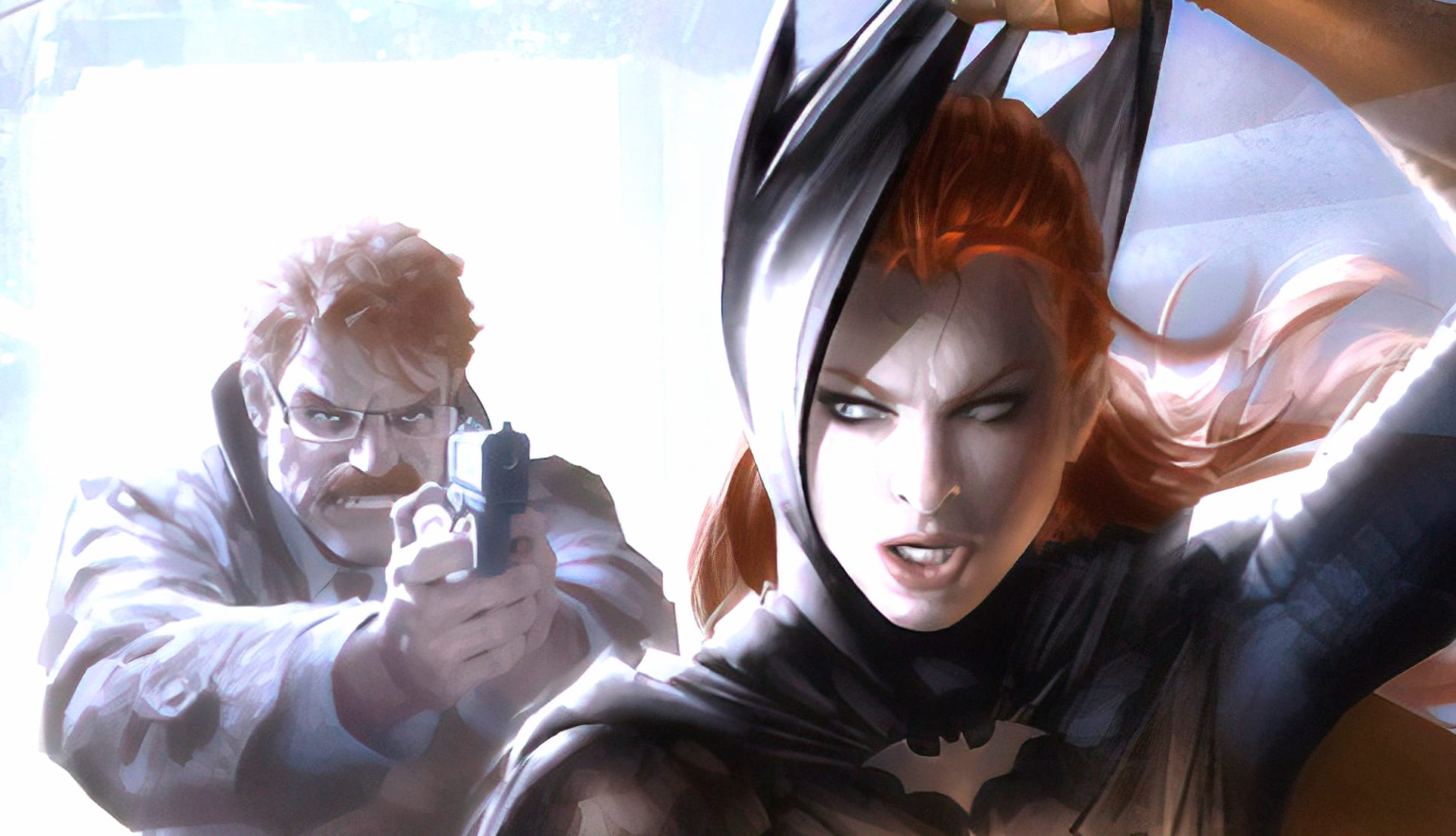 Gordon Duo in Action - Batgirl & Commissioner wallpapers HD quality