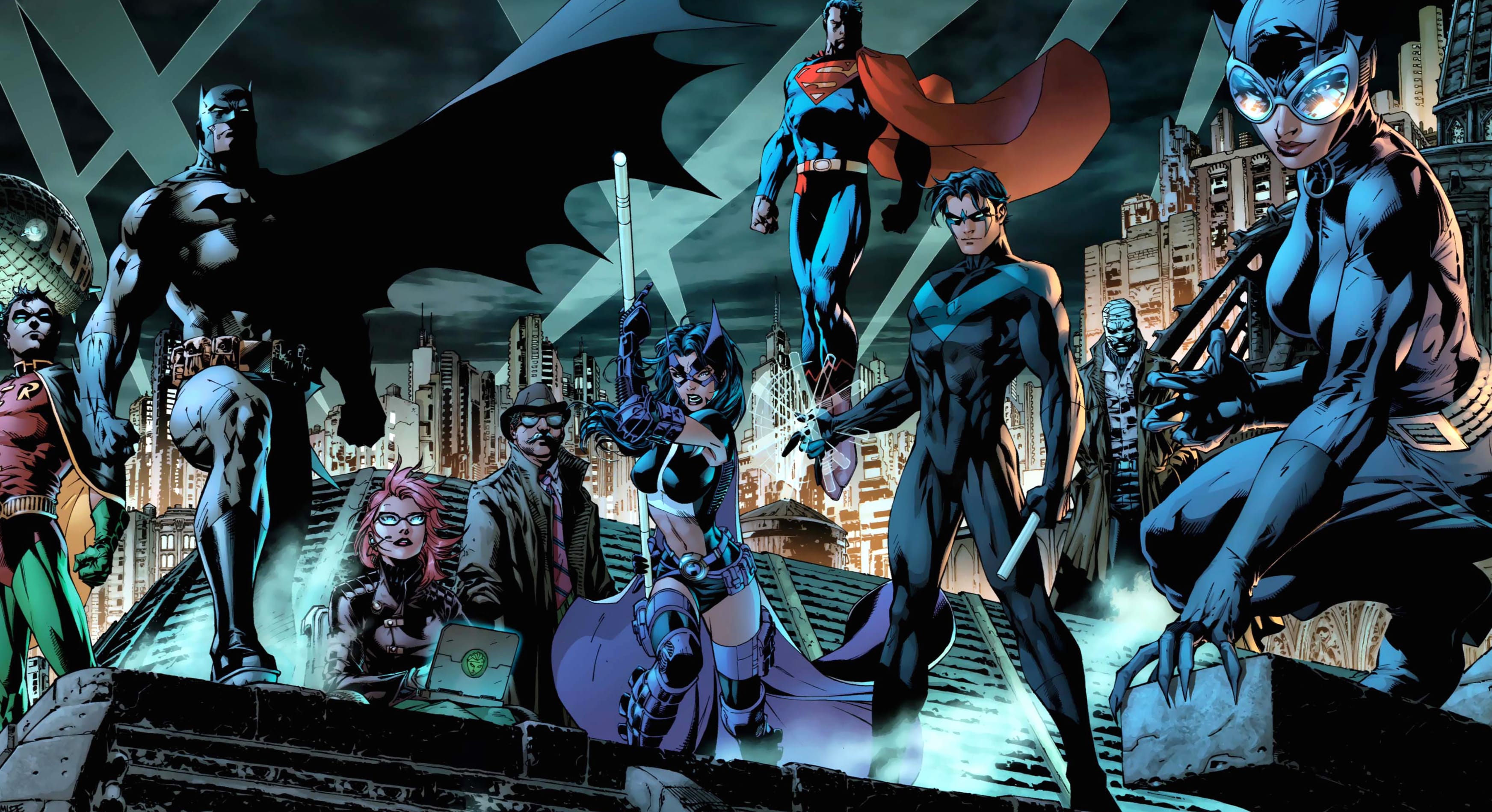 Gotham Heroes from Batman Hush at 1600 x 1200 size wallpapers HD quality