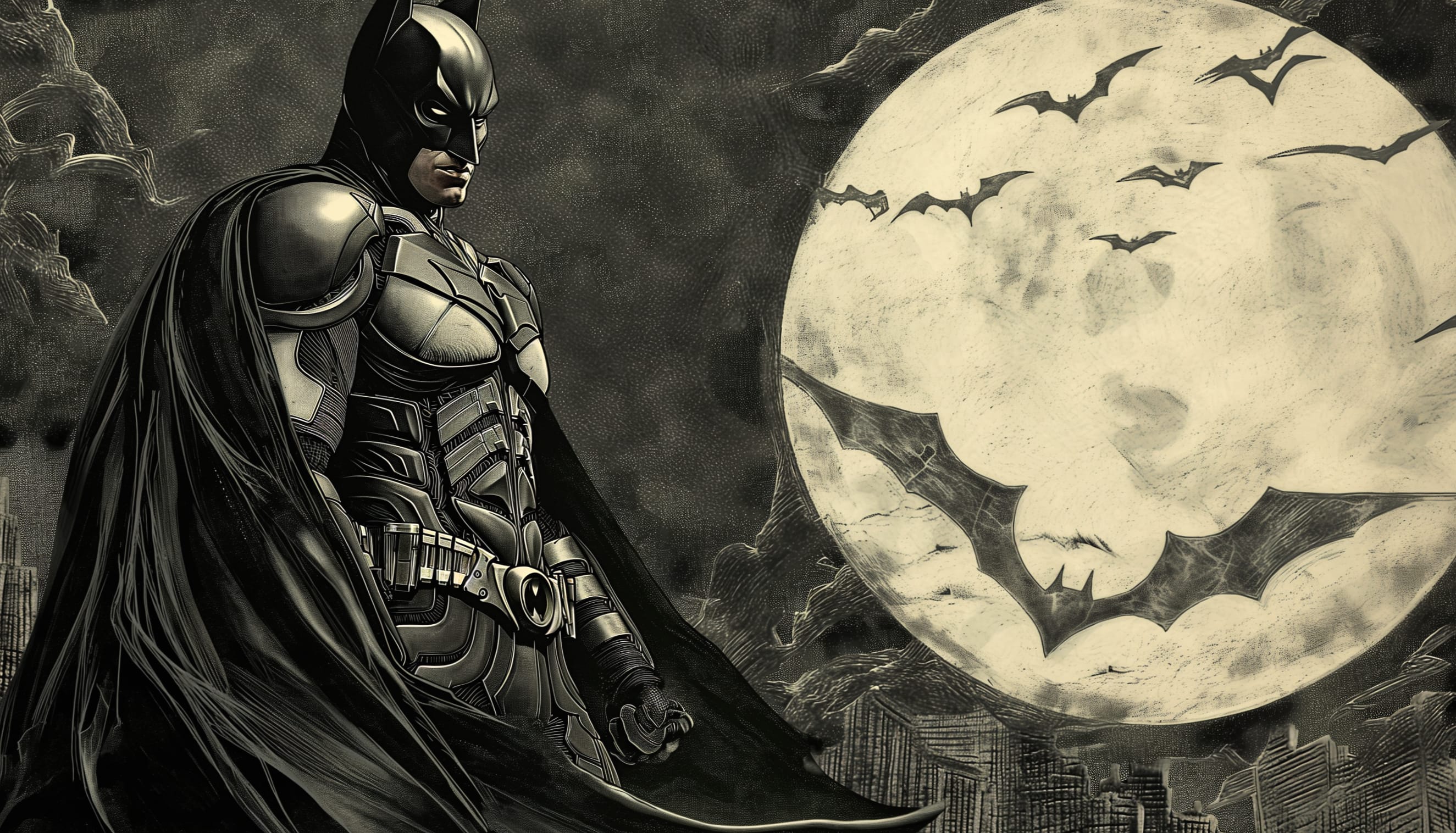 Gothic Batman Moonlight Vigil wallpapers HD quality