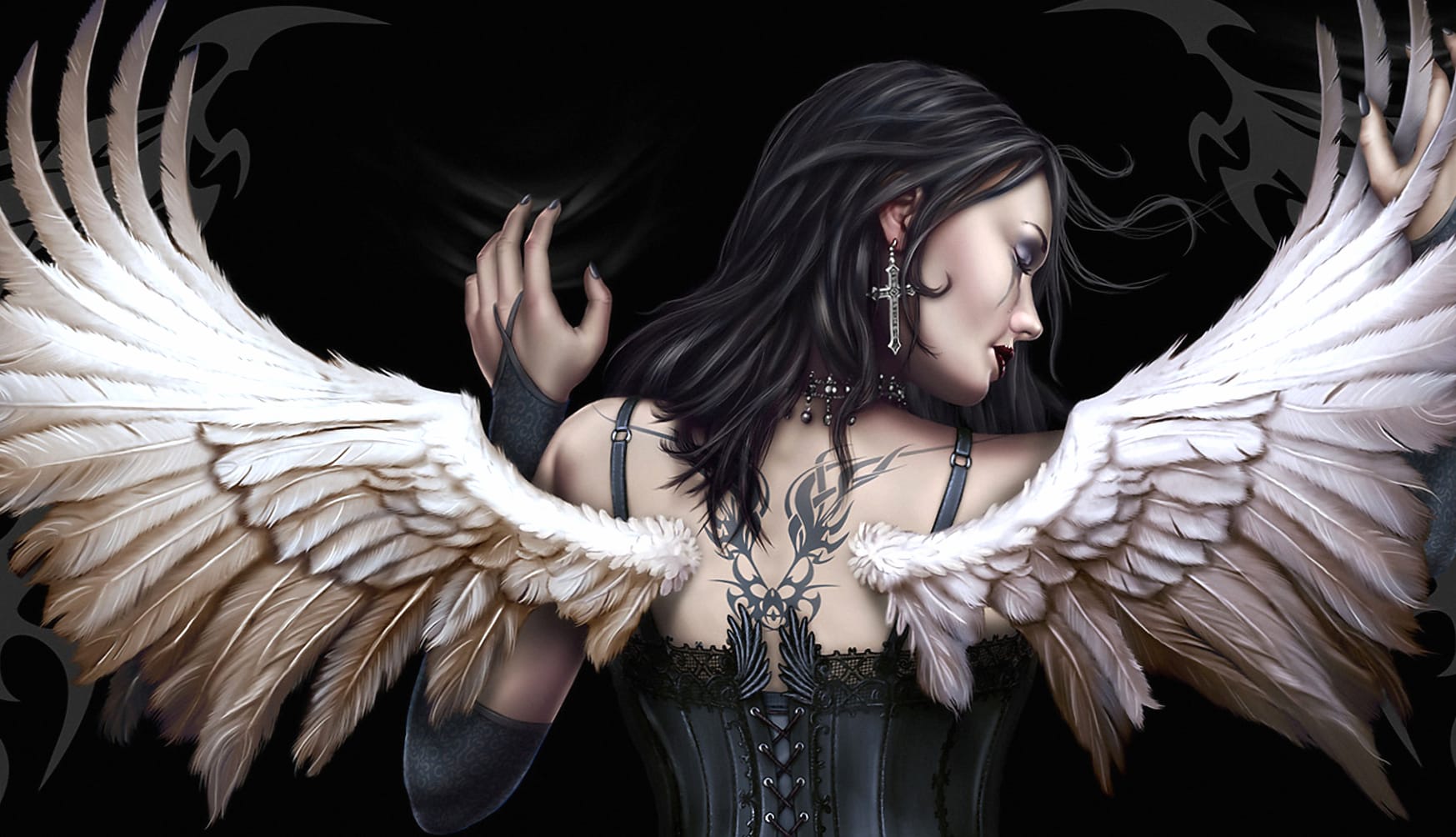 Gothic Dark Angel Wings wallpapers HD quality