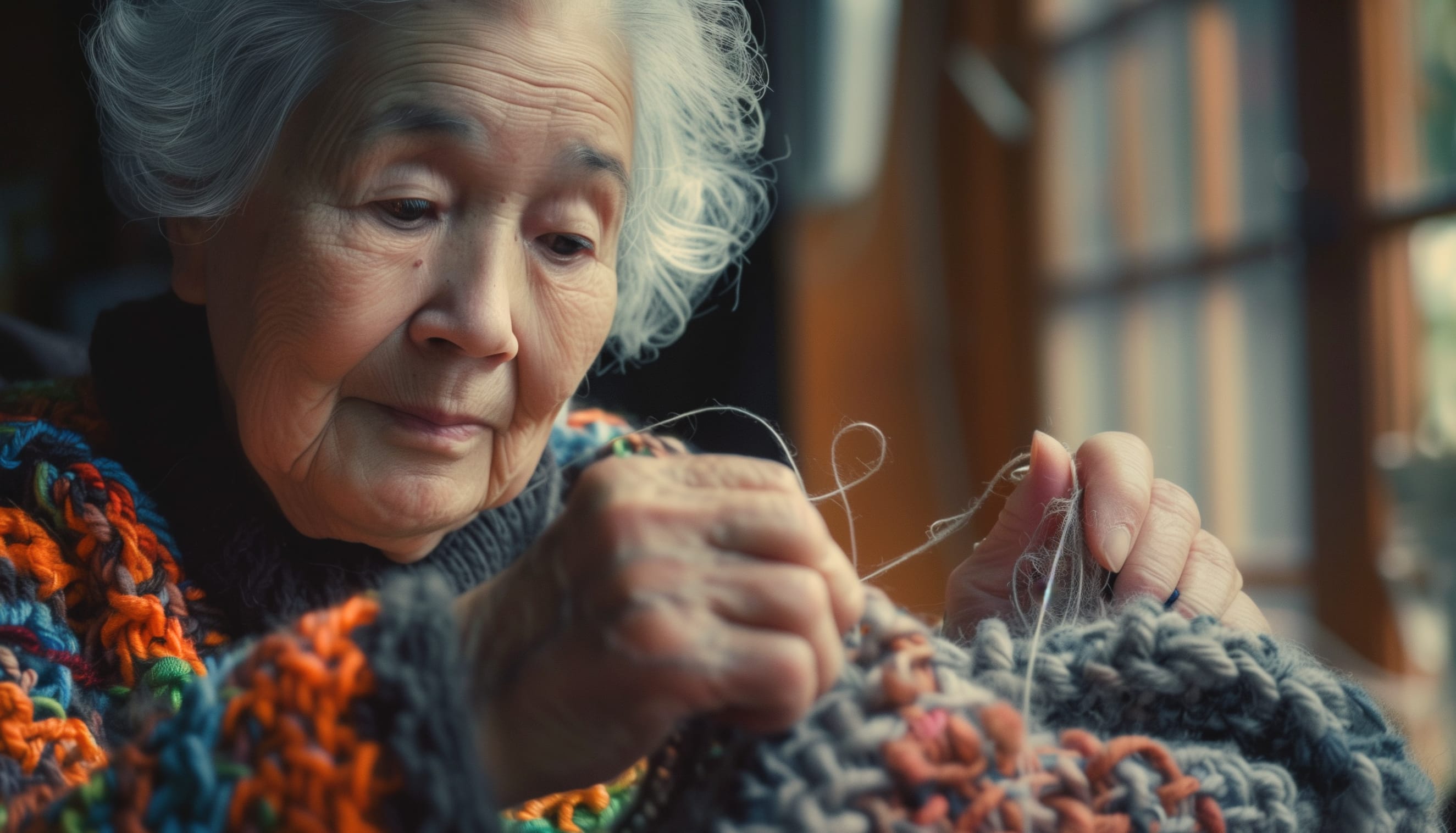 Grandmother Knitting wallpapers HD quality