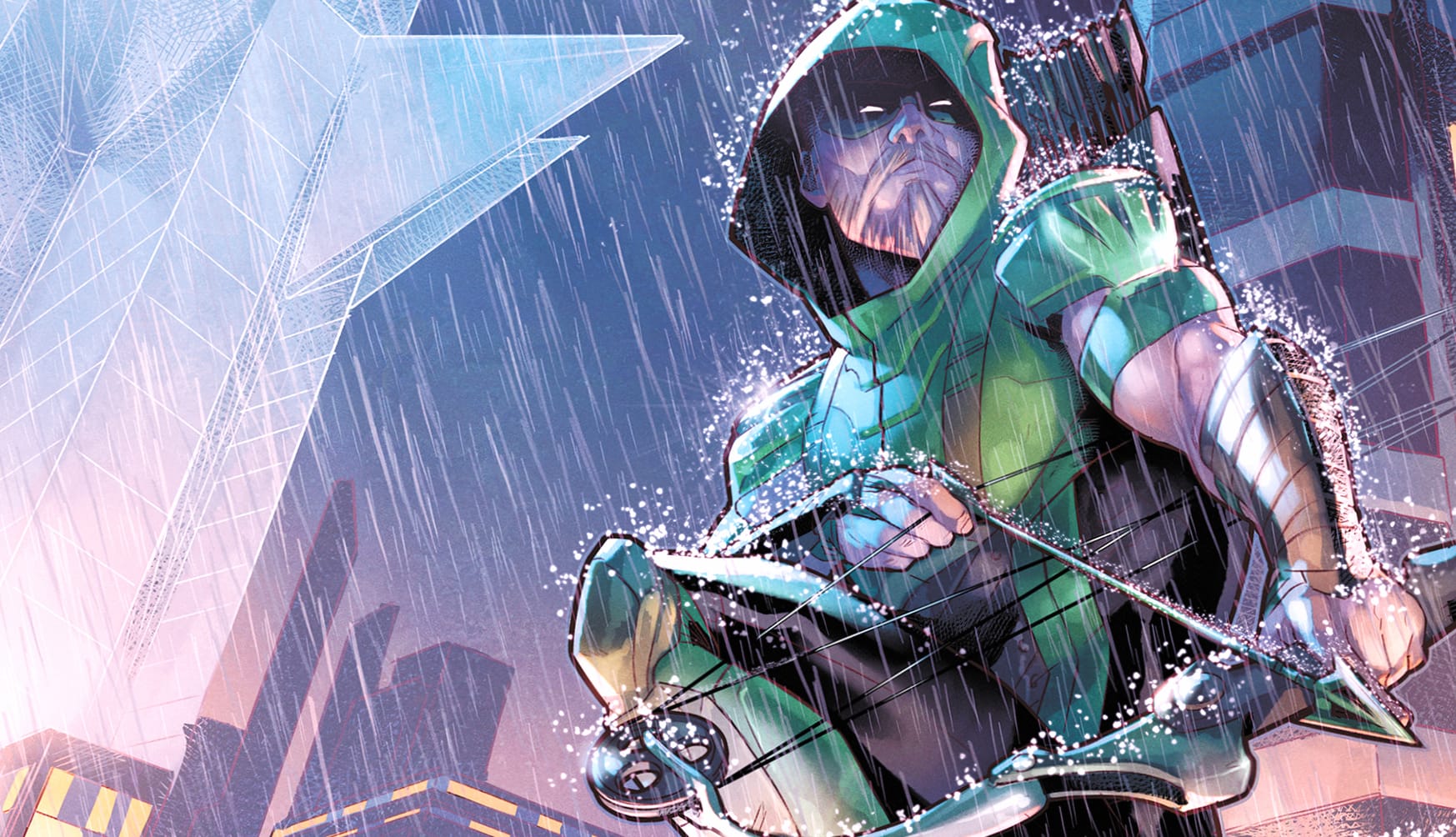 Green Arrow - Heroic in the Rain at 1280 x 960 size wallpapers HD quality