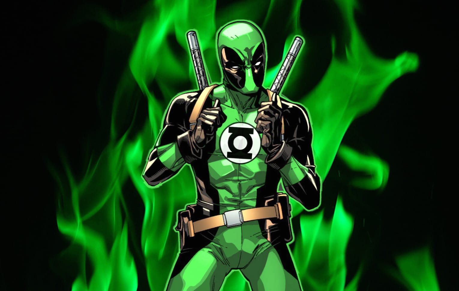 Green Lantern Meets Deadpool wallpapers HD quality