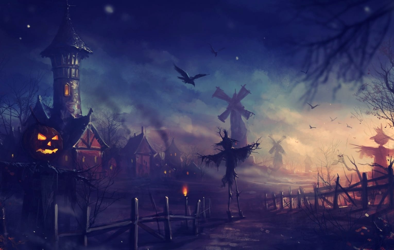 Halloween Night Horror at 1536 x 864 HD size wallpapers HD quality