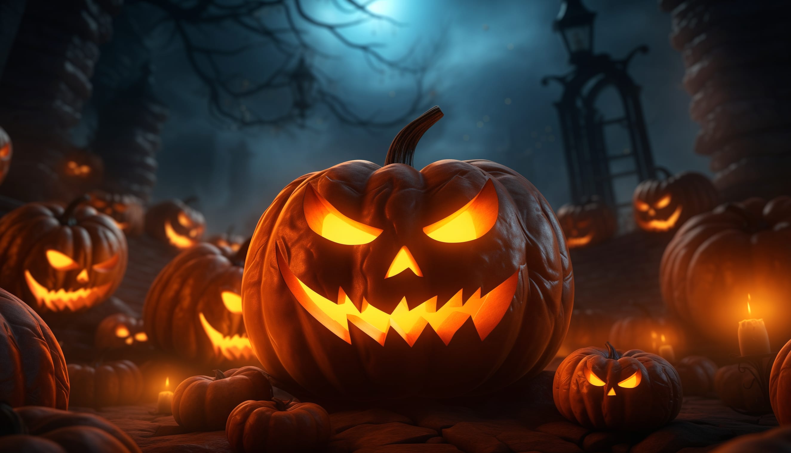 Halloween Pumpkinhead - Spooky Night Ambience wallpapers HD quality