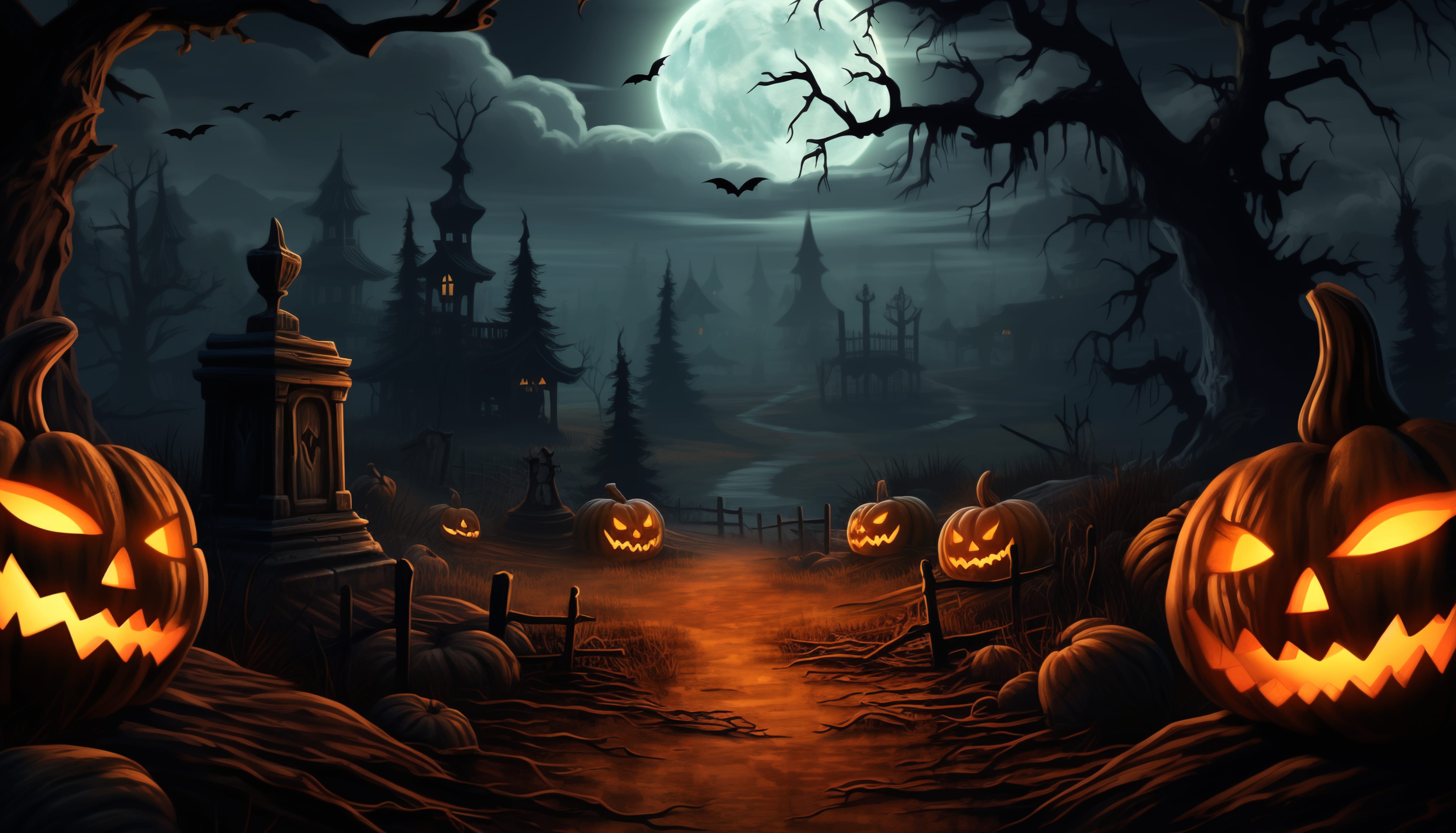 Halloween Pumpkinhead Night - Spooky wallpapers HD quality