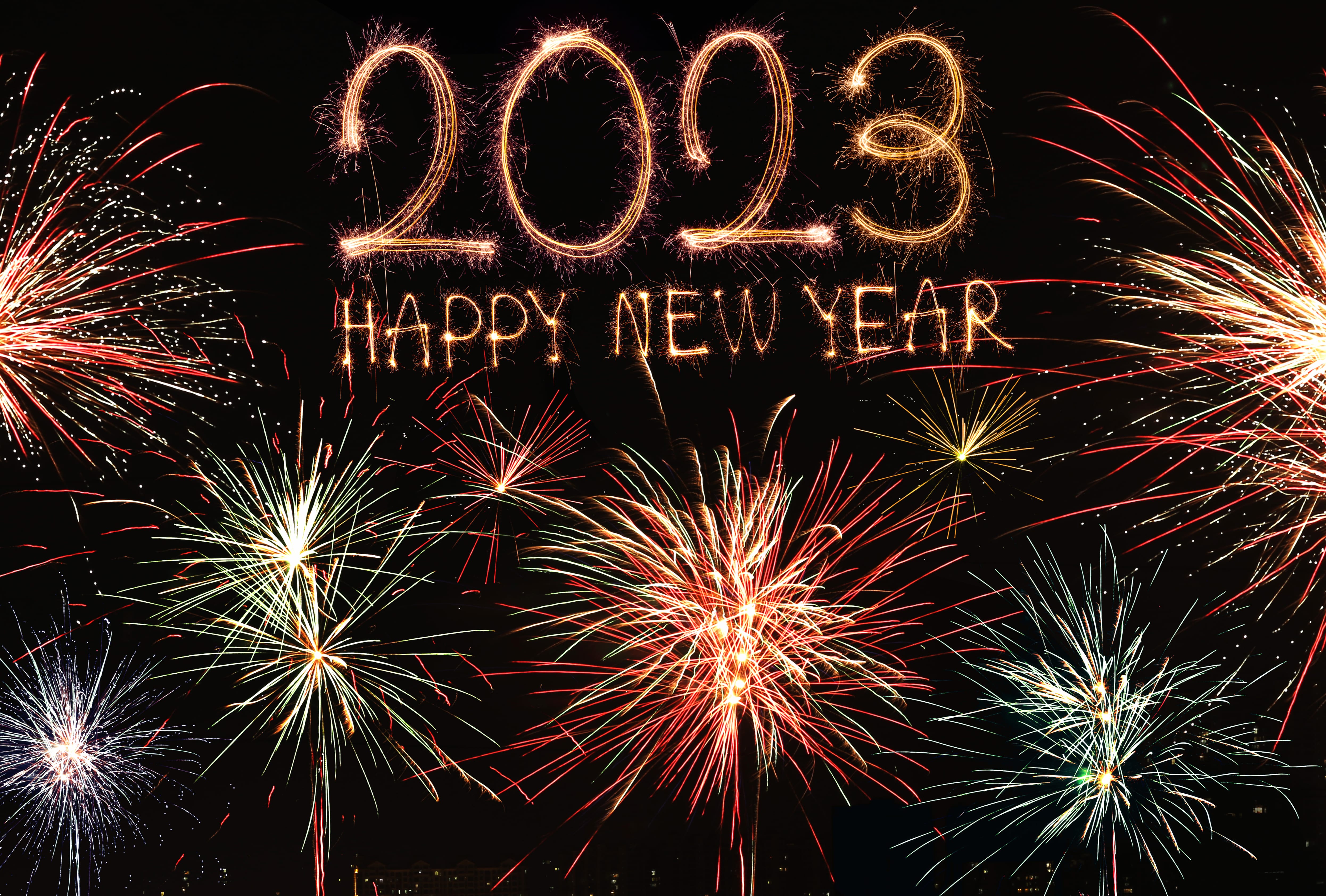 Happy New Year Fireworks Holiday New Year 2023 wallpapers HD quality