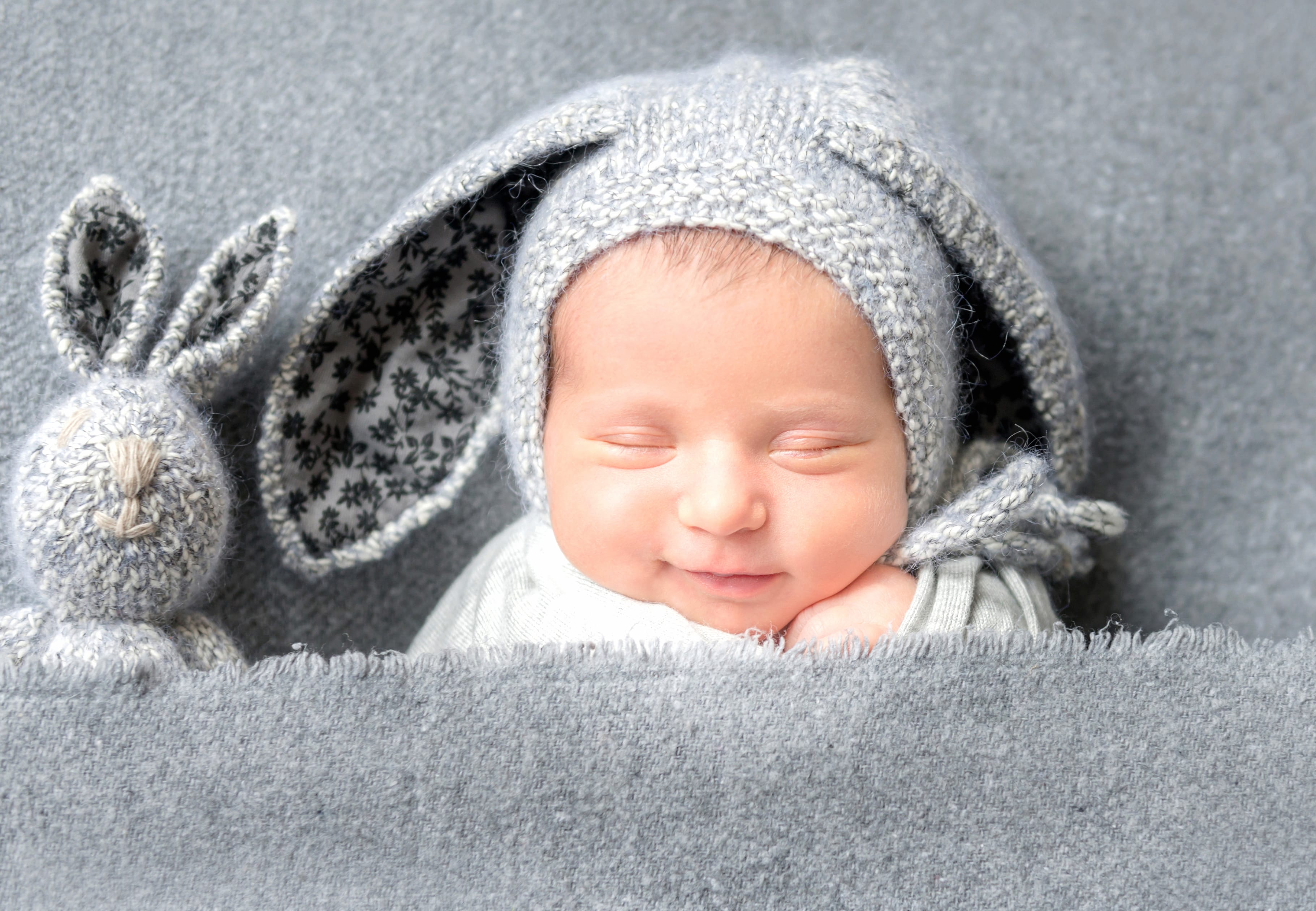 Hat Stuffed Animal Sleeping Cute Photography Baby at 1680 x 945 HD size wallpapers HD quality