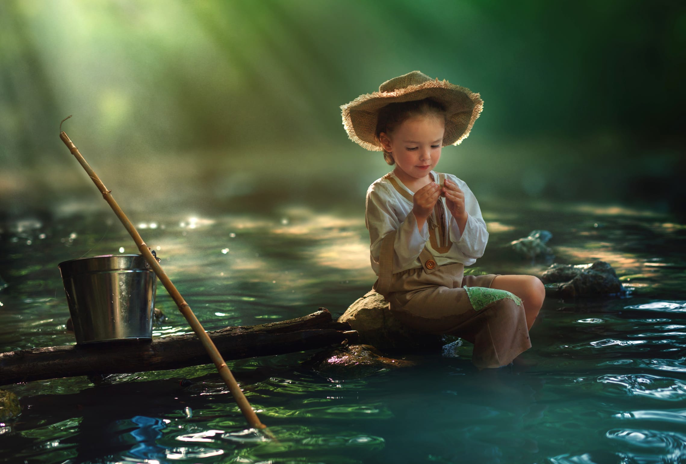 Hat Sunbeam Little Girl Photography Child wallpapers HD quality