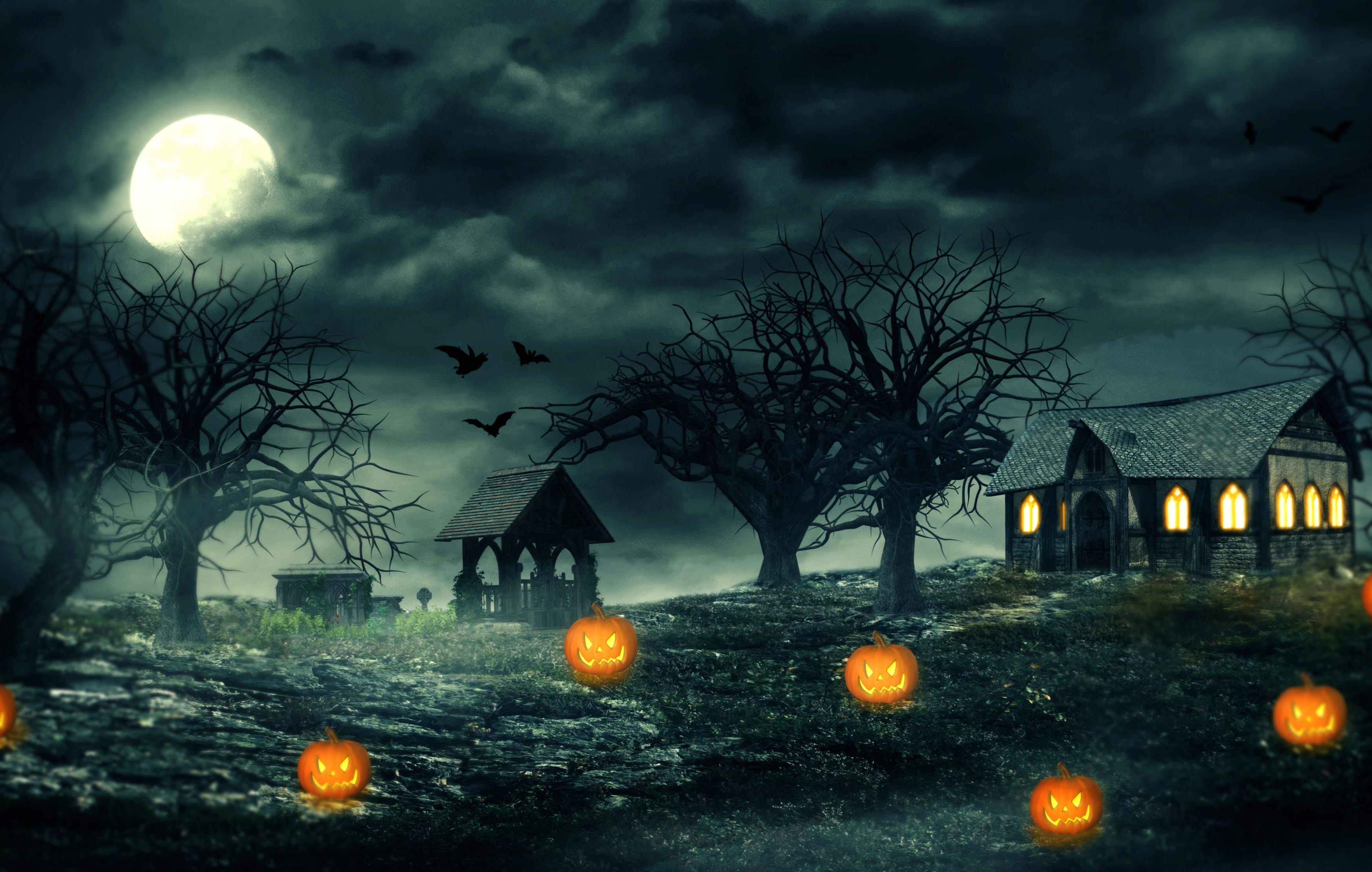 Haunting Halloween Night wallpapers HD quality