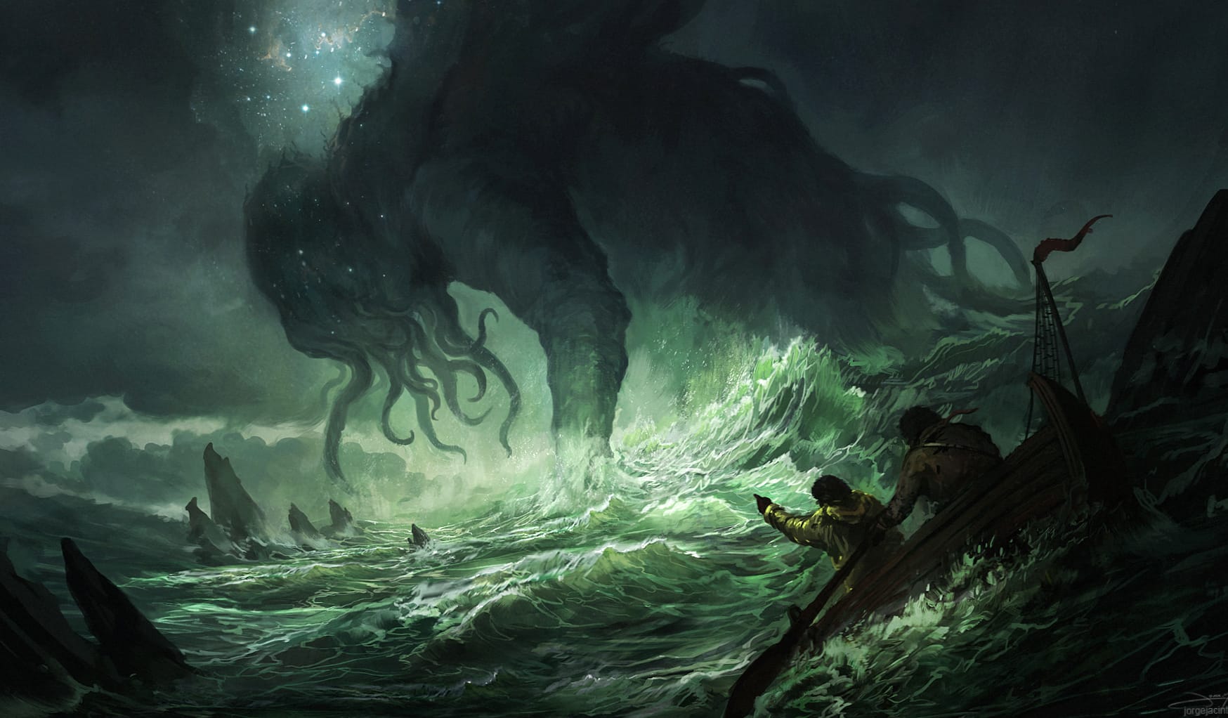 HD Fantasy Cthulhu Rising Wallpaper wallpapers HD quality