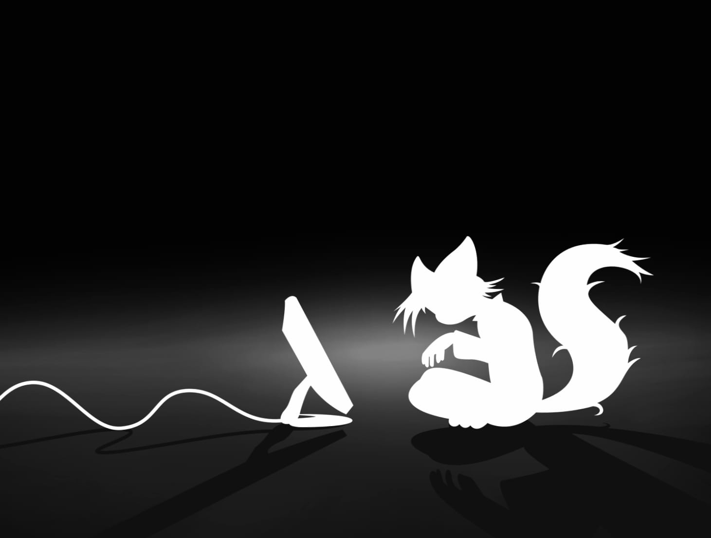 HD Firefox Wallpaper Embracing Technology with a Feline Twist at 1024 x 1024 iPad size wallpapers HD quality