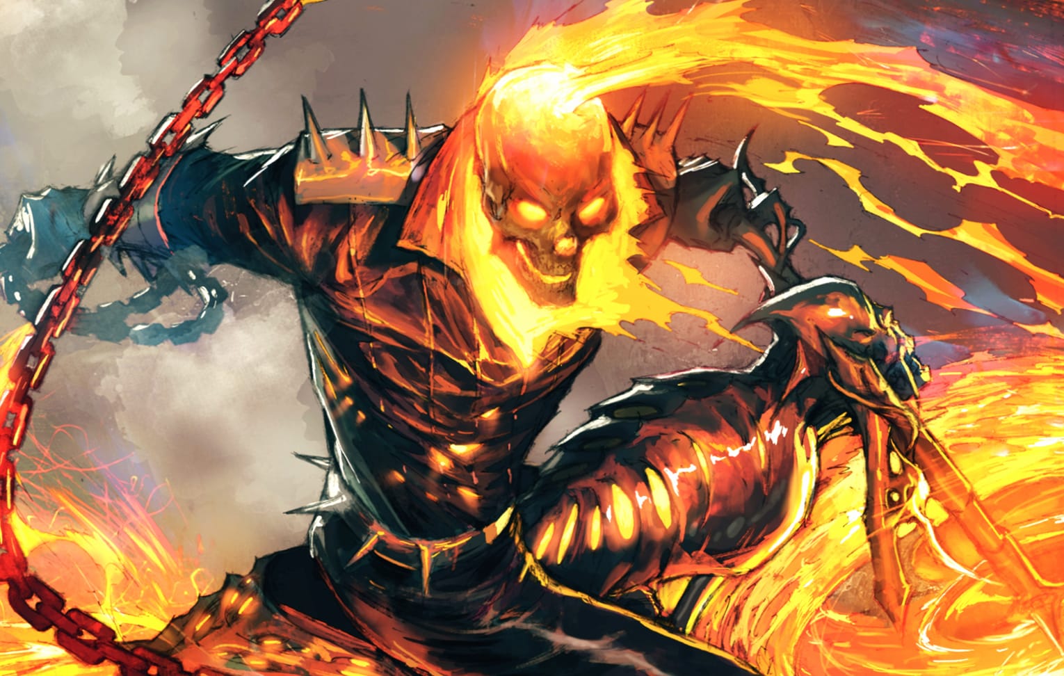 HD Ghost Rider Comic Wallpaper at 1600 x 1200 size wallpapers HD quality