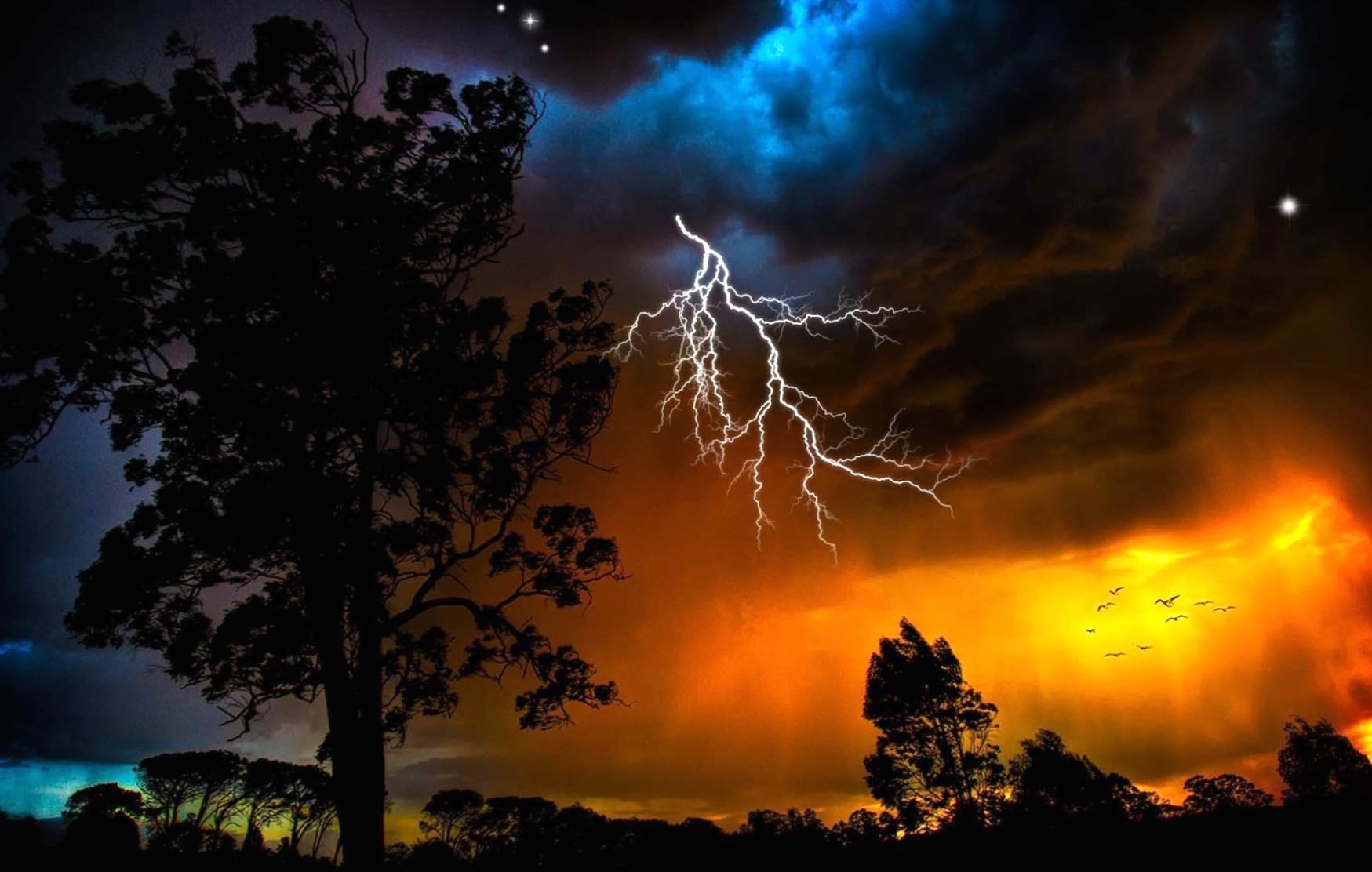 HD Skyfire Spectacle - Lightning Photography at 1536 x 864 HD size wallpapers HD quality