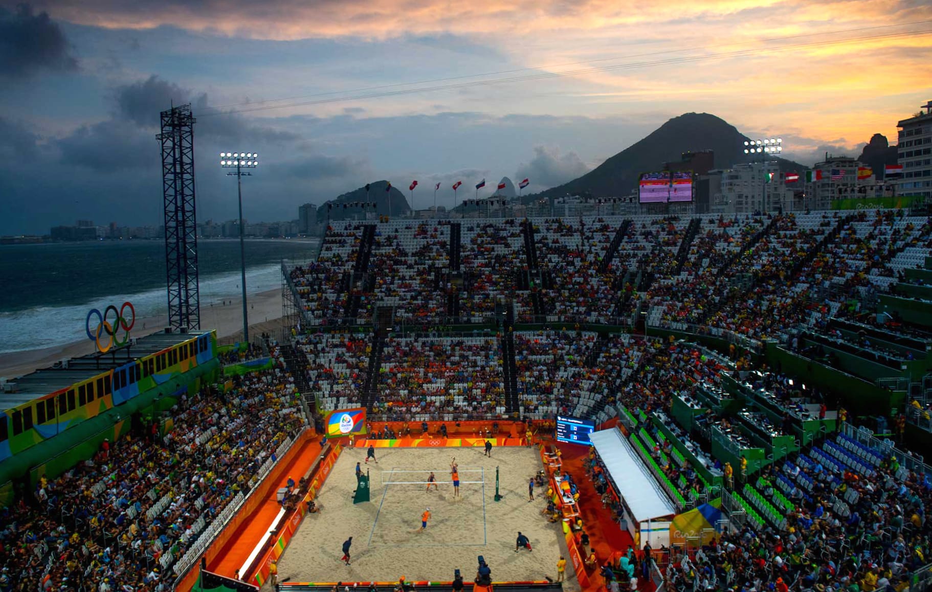 HD Volleyball Sports Wallpaper A Sunset Spectacle wallpapers HD quality