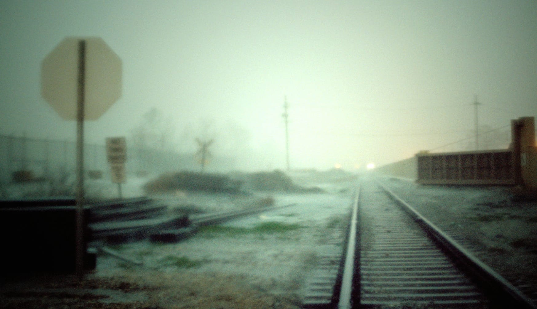 HD Wallpaper of a Mysterious Railyard at Dusk at 1024 x 768 size wallpapers HD quality