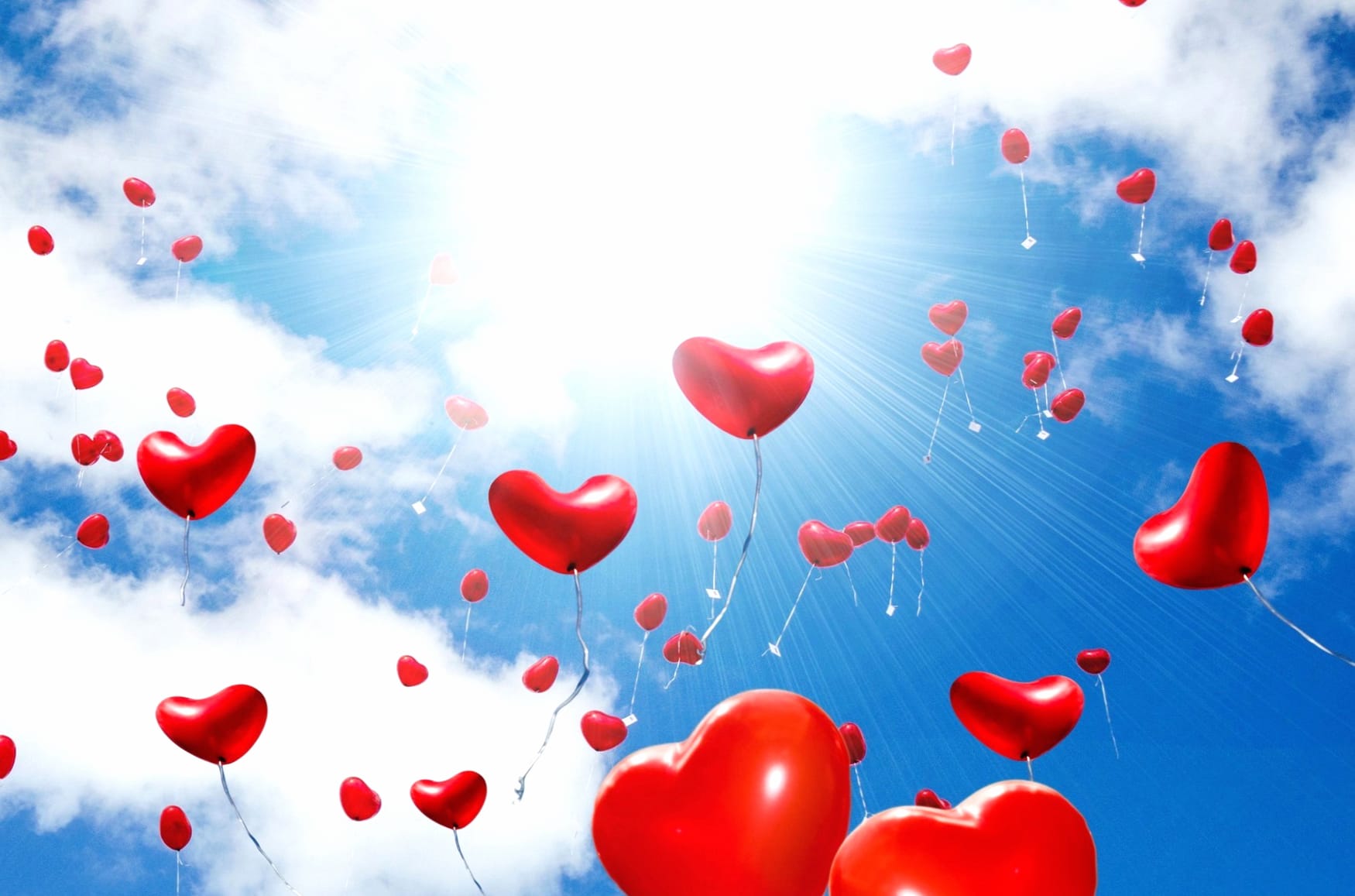 Heart Sky Red Photography Balloon wallpapers HD quality