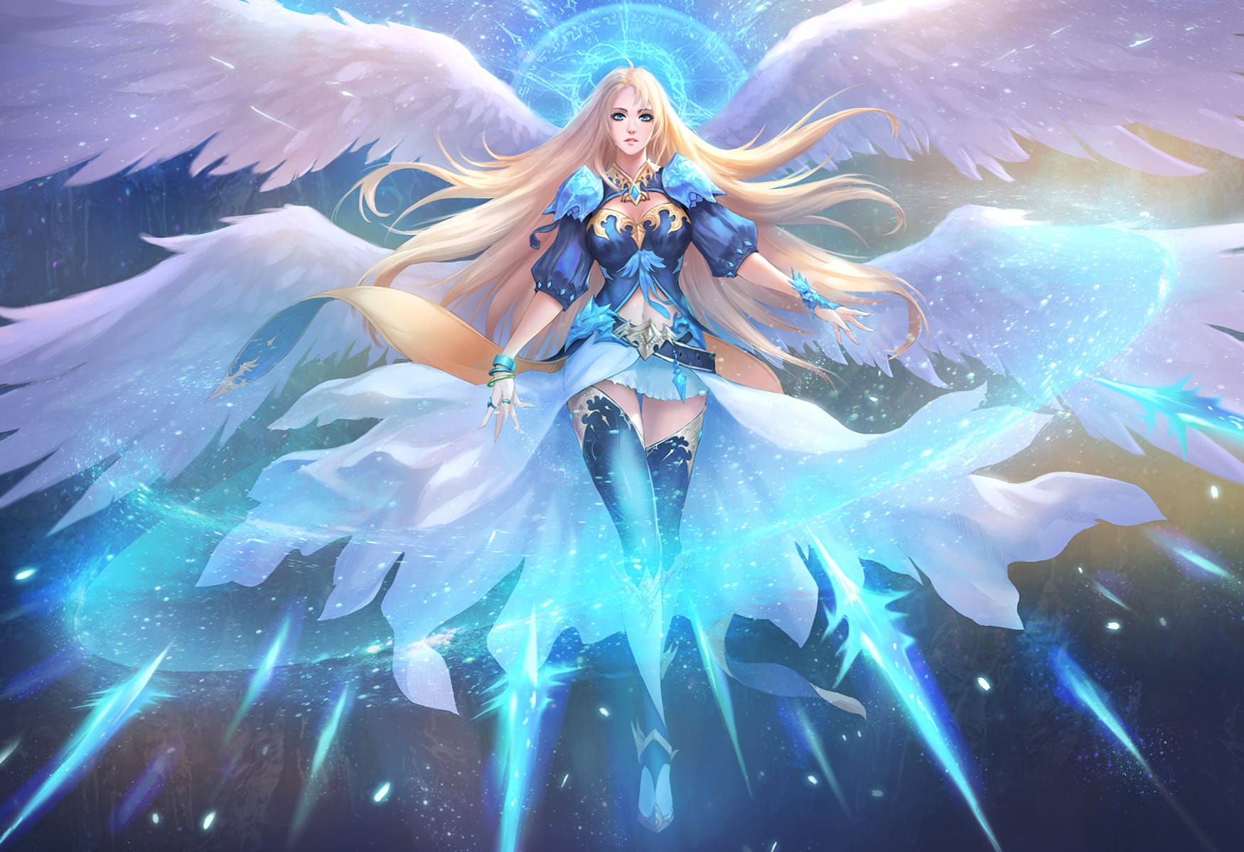 Heavenly Radiance Fantasy Angel wallpapers HD quality