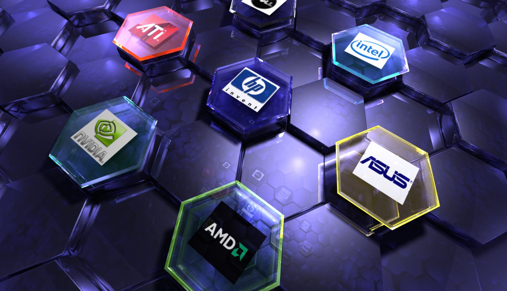 Hewlett-Packard AMD Asus Intel Dell Logo Technology Other wallpapers HD quality