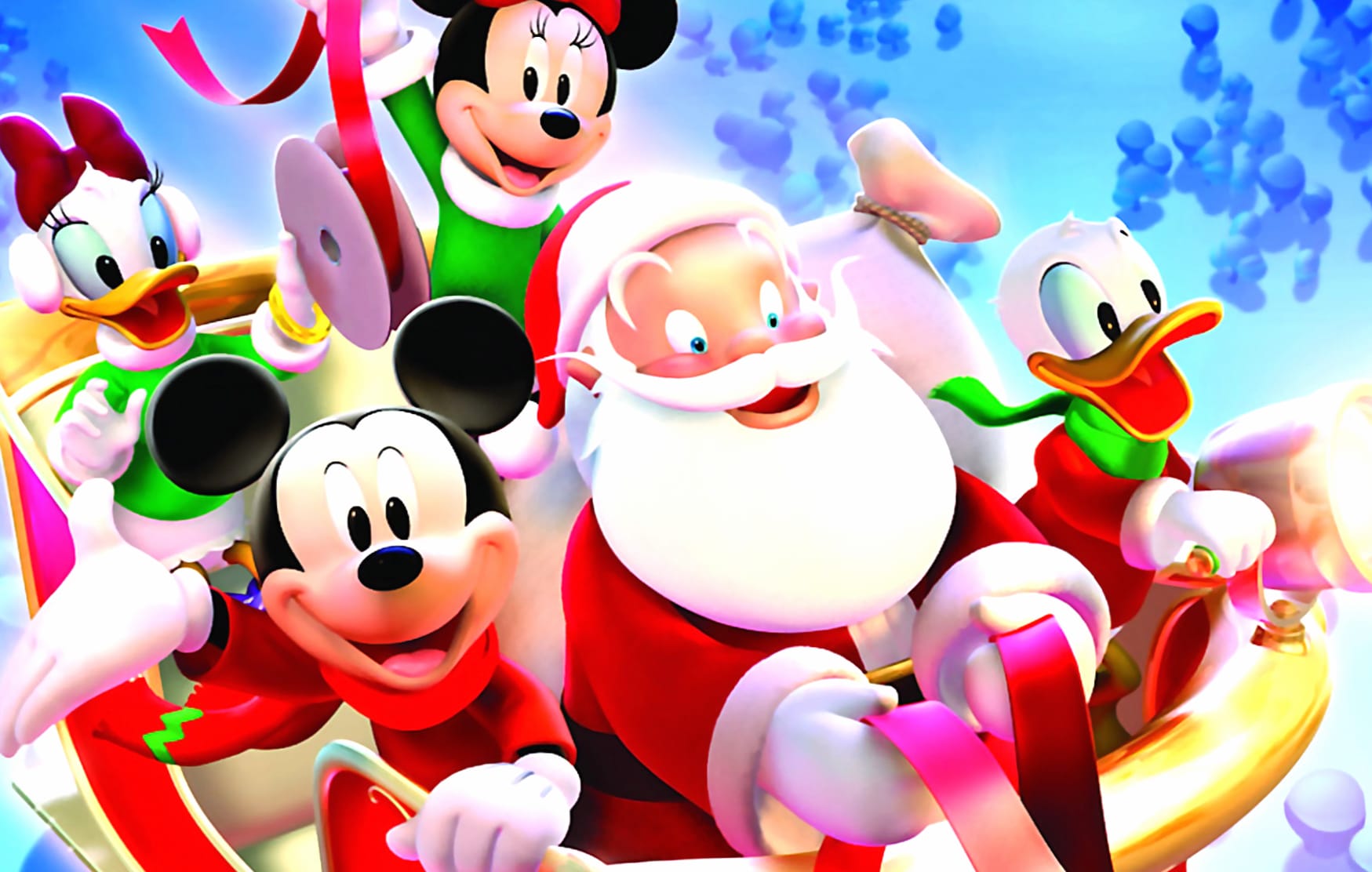 Holiday Cheer Featuring Mickey and Friends with Santa wallpapers HD quality