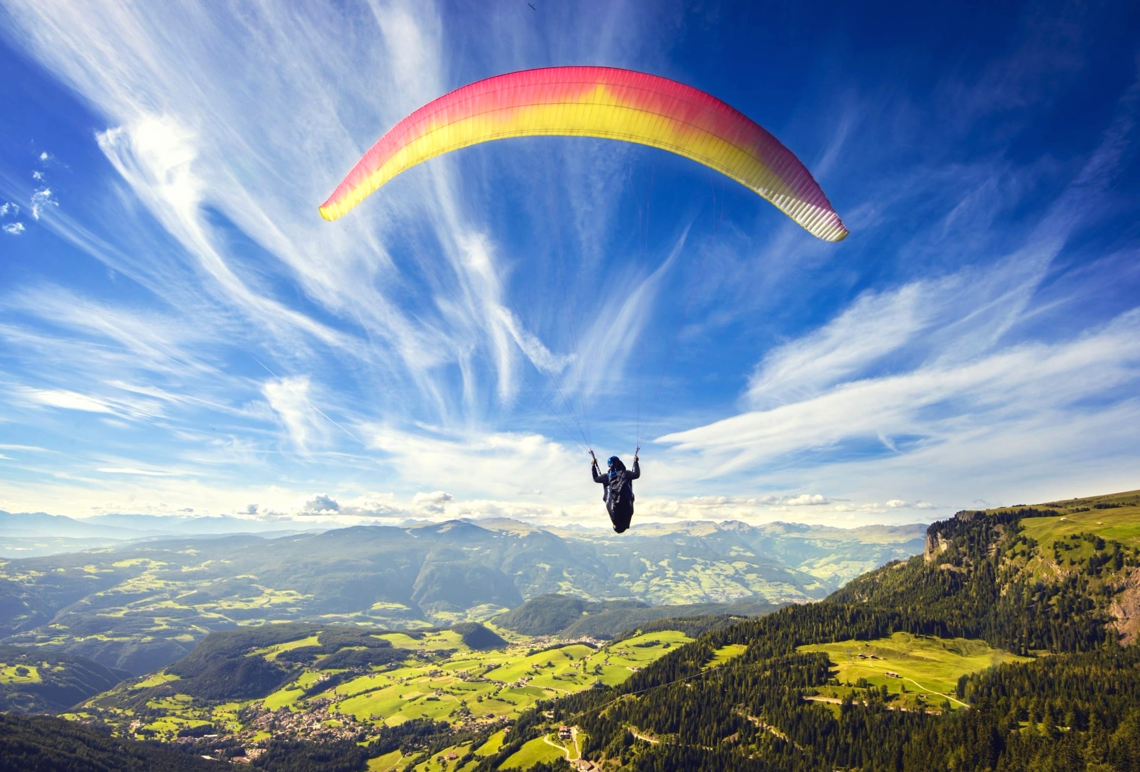 Horizon Landscape Sky Paragliding Sports wallpapers HD quality