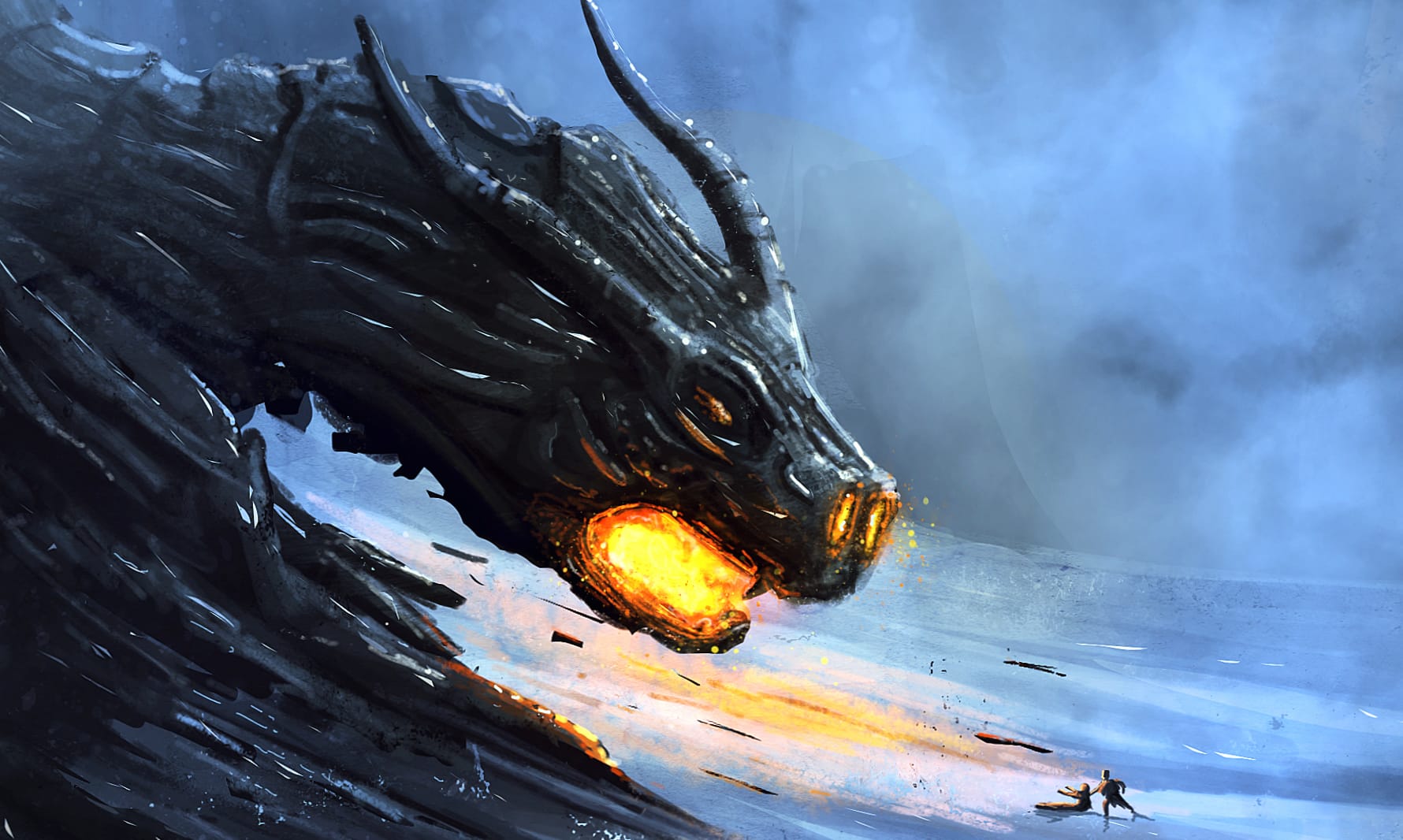 Horns Fantasy Dragon at 2560 x 1440 HD size wallpapers HD quality