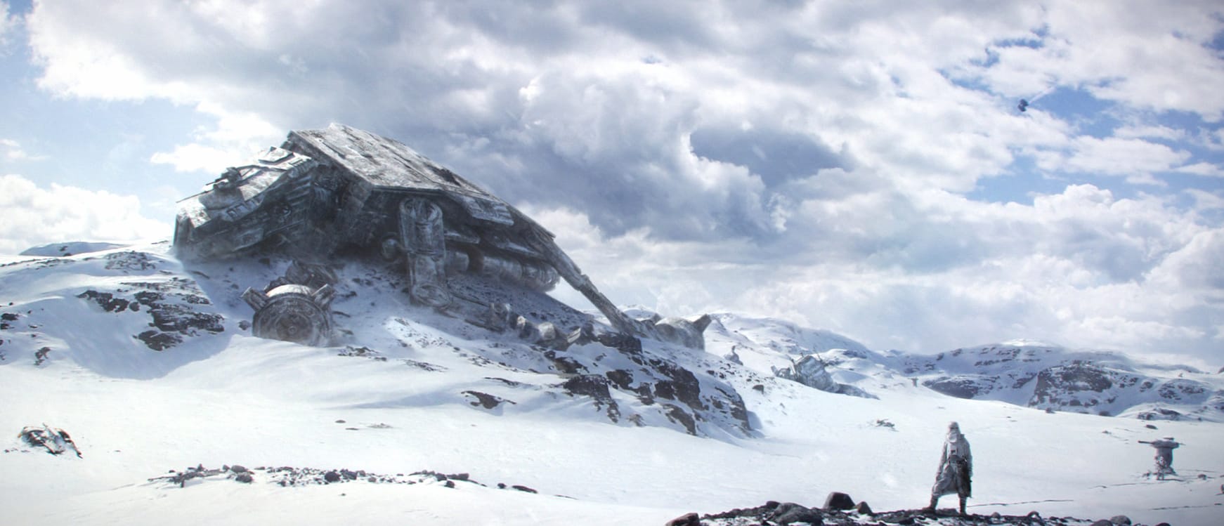 Hoth Epic AT-AT Walker in Star Wars Sci-Fi Landscape wallpapers HD quality