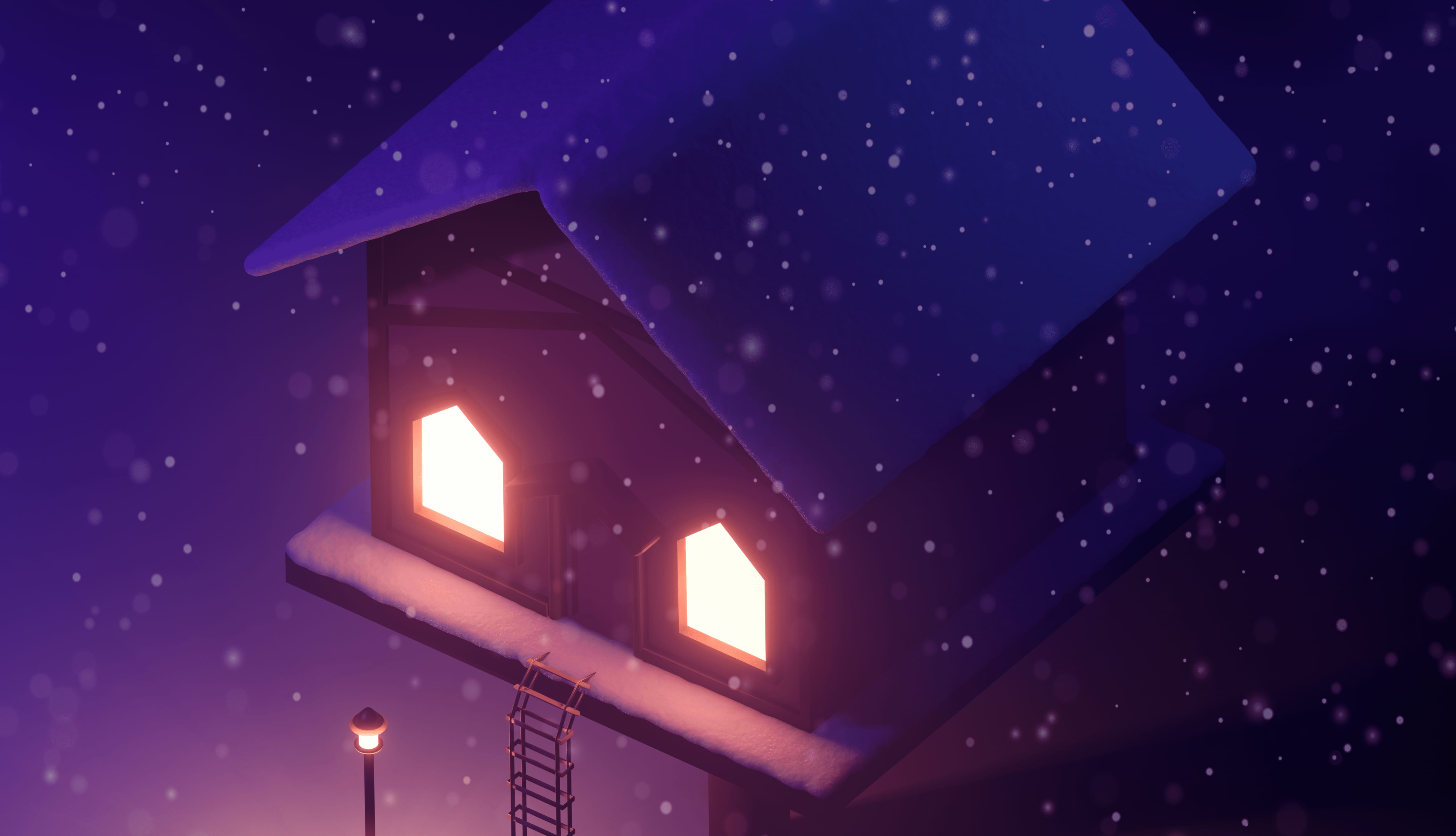 House in the Snow wallpapers HD quality