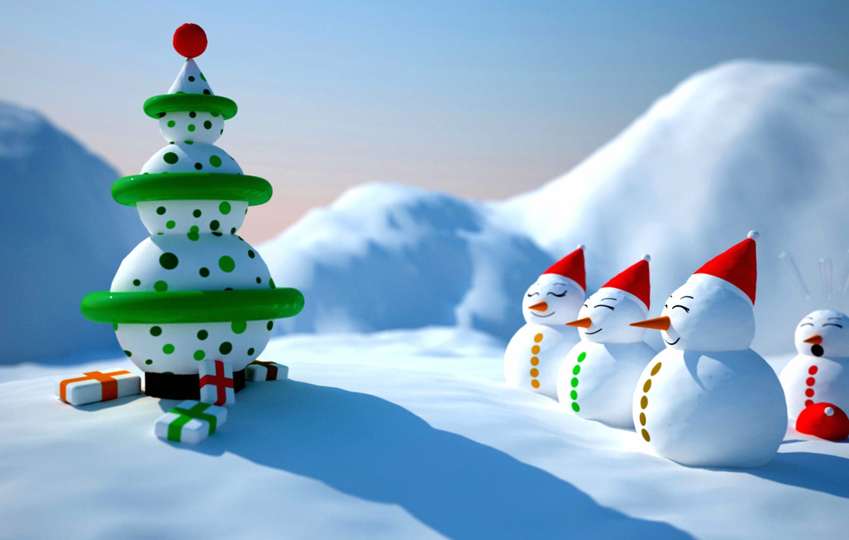 Humor Christmas Tree Snowman Holiday Christmas wallpapers HD quality