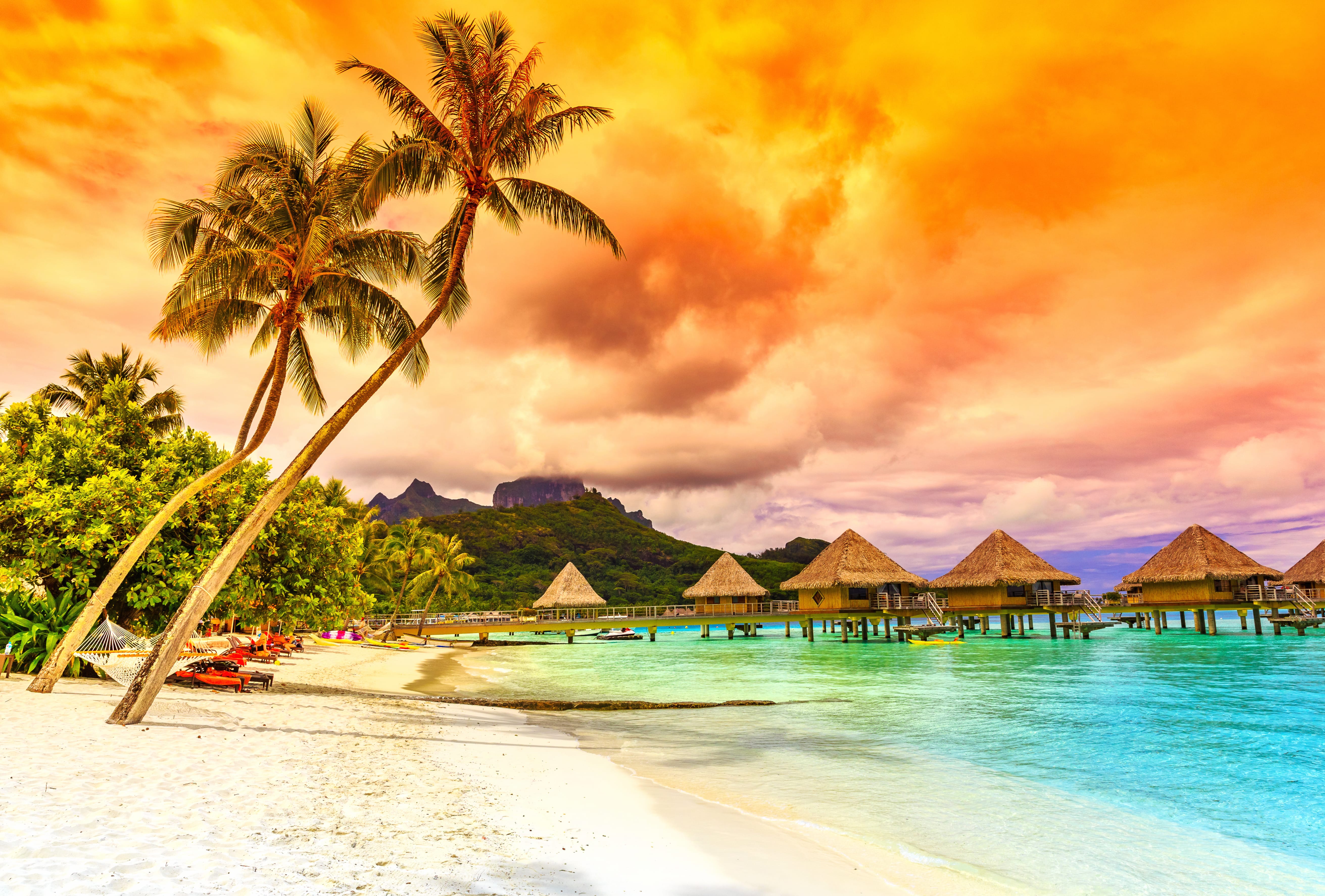 Hut Holiday Cloud Sand Palm Tree Beach Photography Tropical at 1680 x 945 HD size wallpapers HD quality