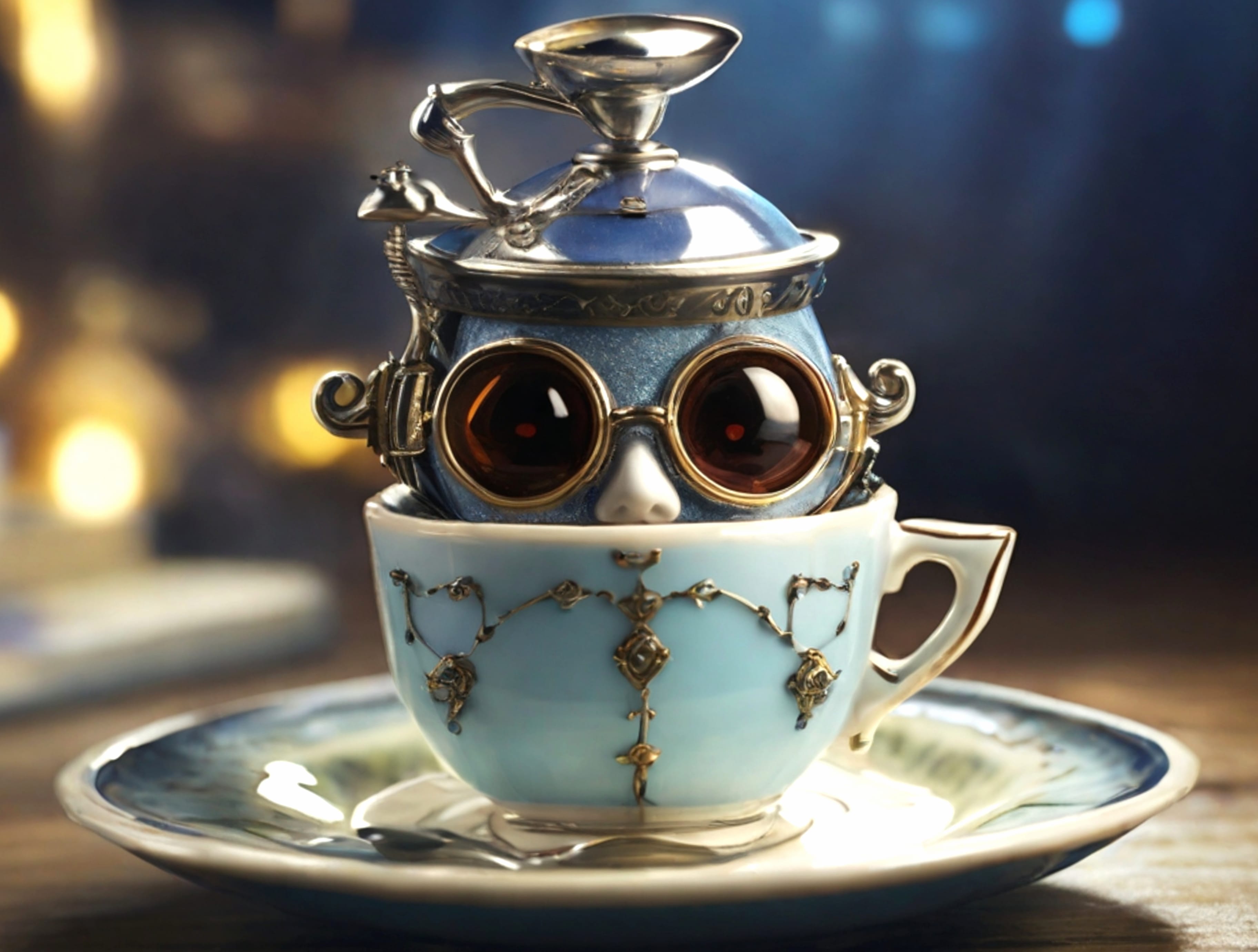 Inside The Tea Cup Desktop Wallpaper at 1600 x 1200 size wallpapers HD quality