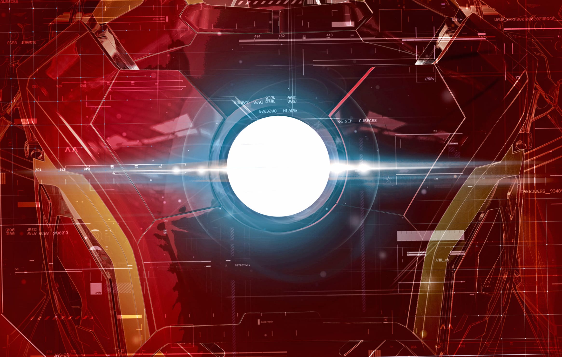 Iron Man Tech Glory at 1366 x 768 HD size wallpapers HD quality