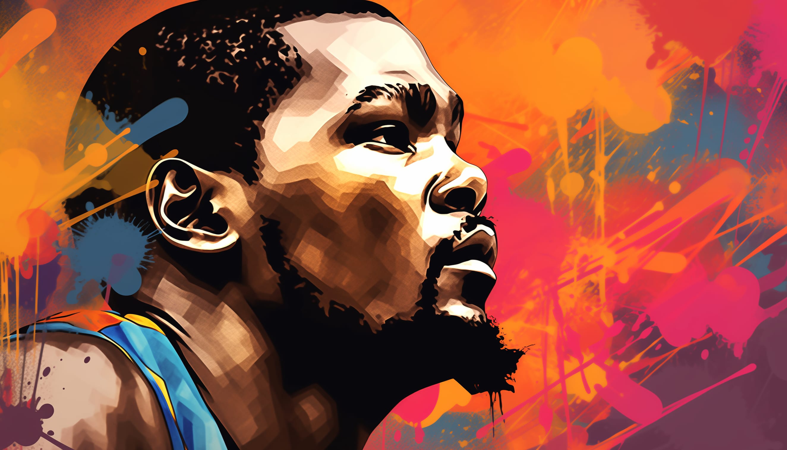 Kevin Durant Splash Art Wallpaper at 640 x 960 iPhone 4 size wallpapers HD quality