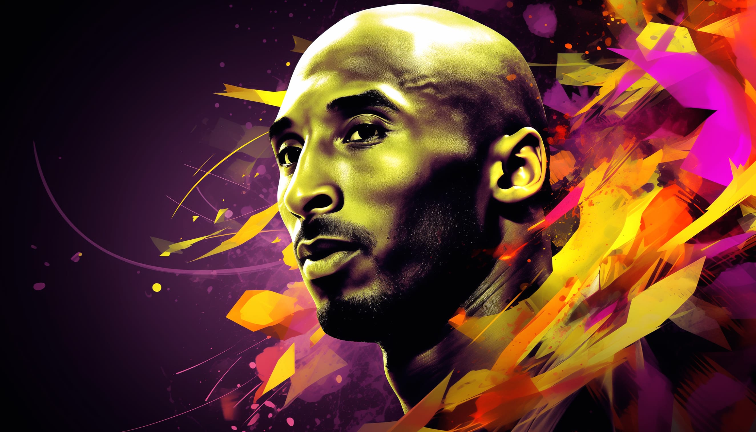 Kobe Bryant in Vector Art Wallpaper at 1024 x 768 size wallpapers HD quality