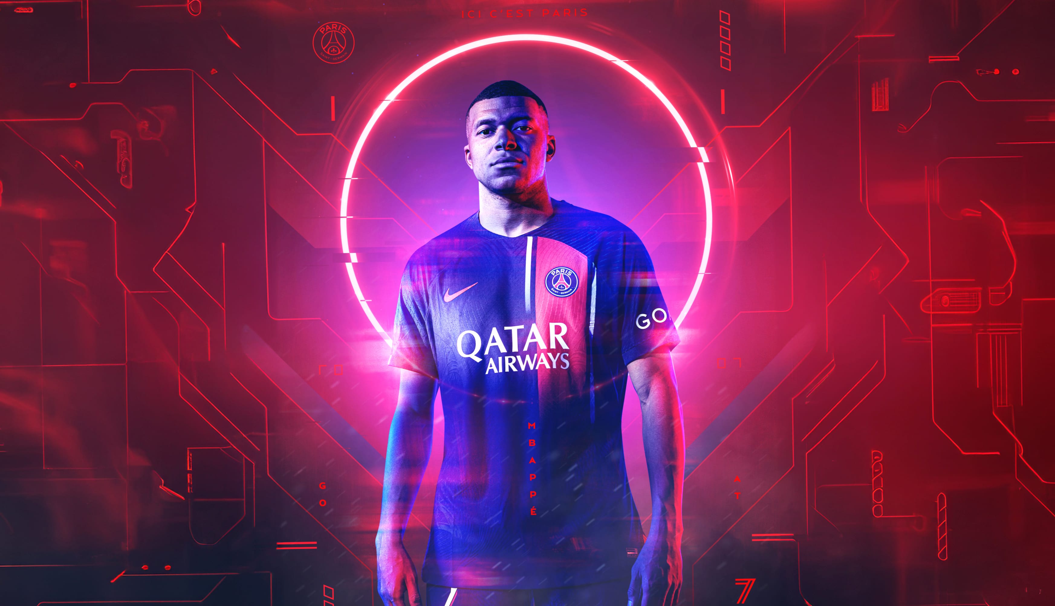 Kylian Mbappé Paris Saint-Germain HD Desktop Wallpaper at 640 x 960 iPhone 4 size wallpapers HD quality