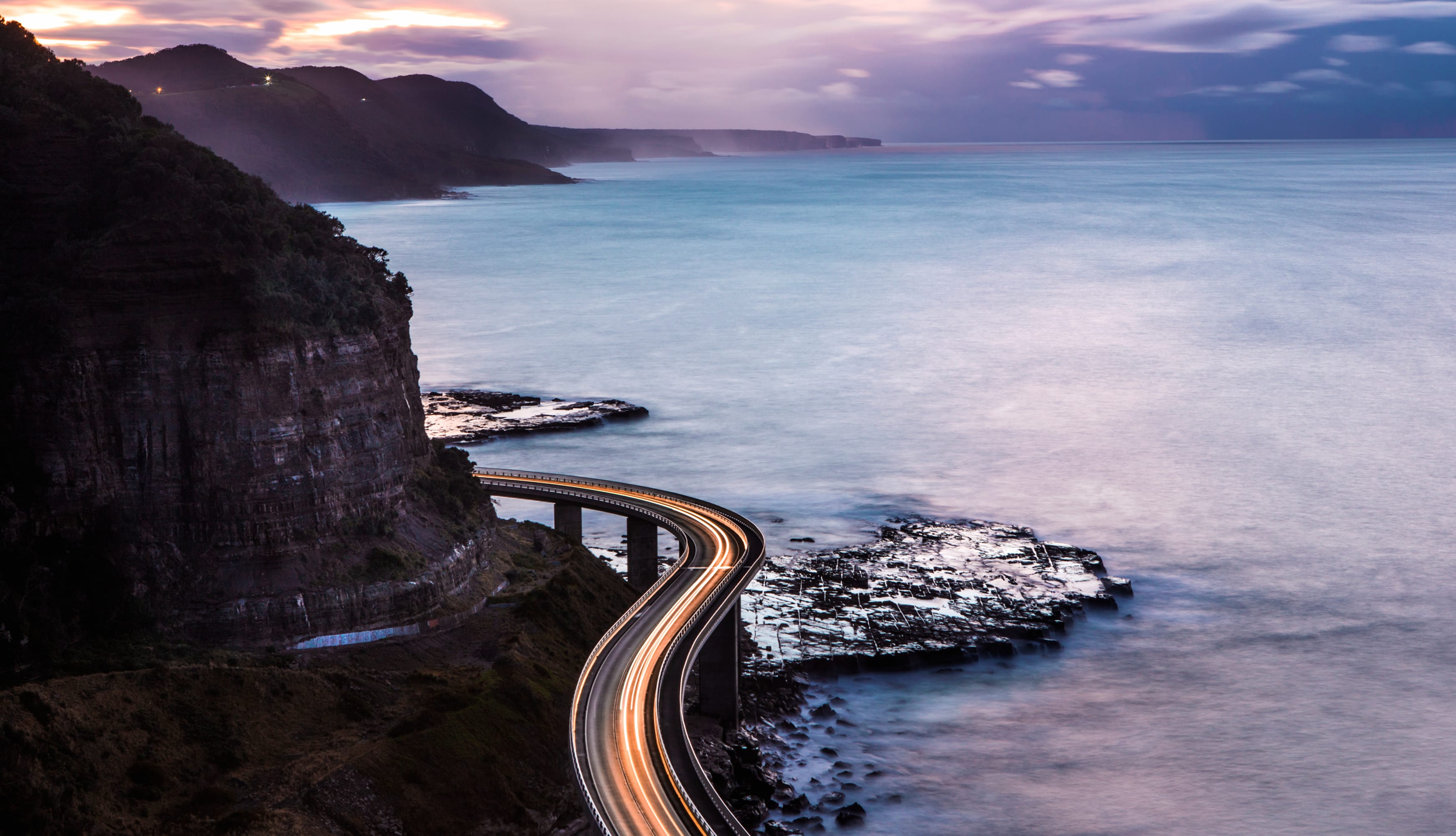 Landscape Cilff Ocean Road Coastline Photography Time Lapse at 320 x 480 iPhone size wallpapers HD quality