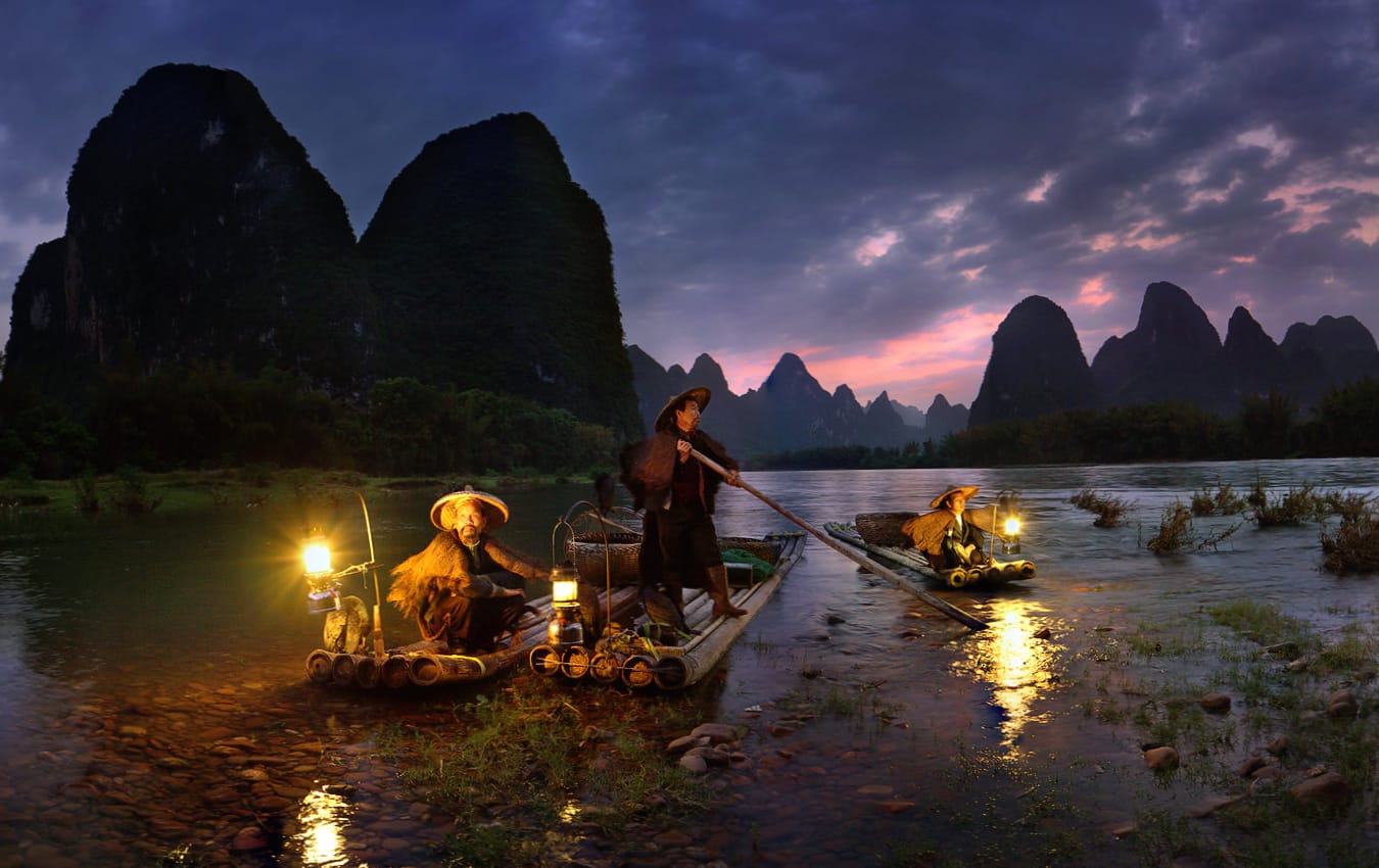 Light Asian River Boat Photography Fisherman Wallpaper wallpapers HD quality