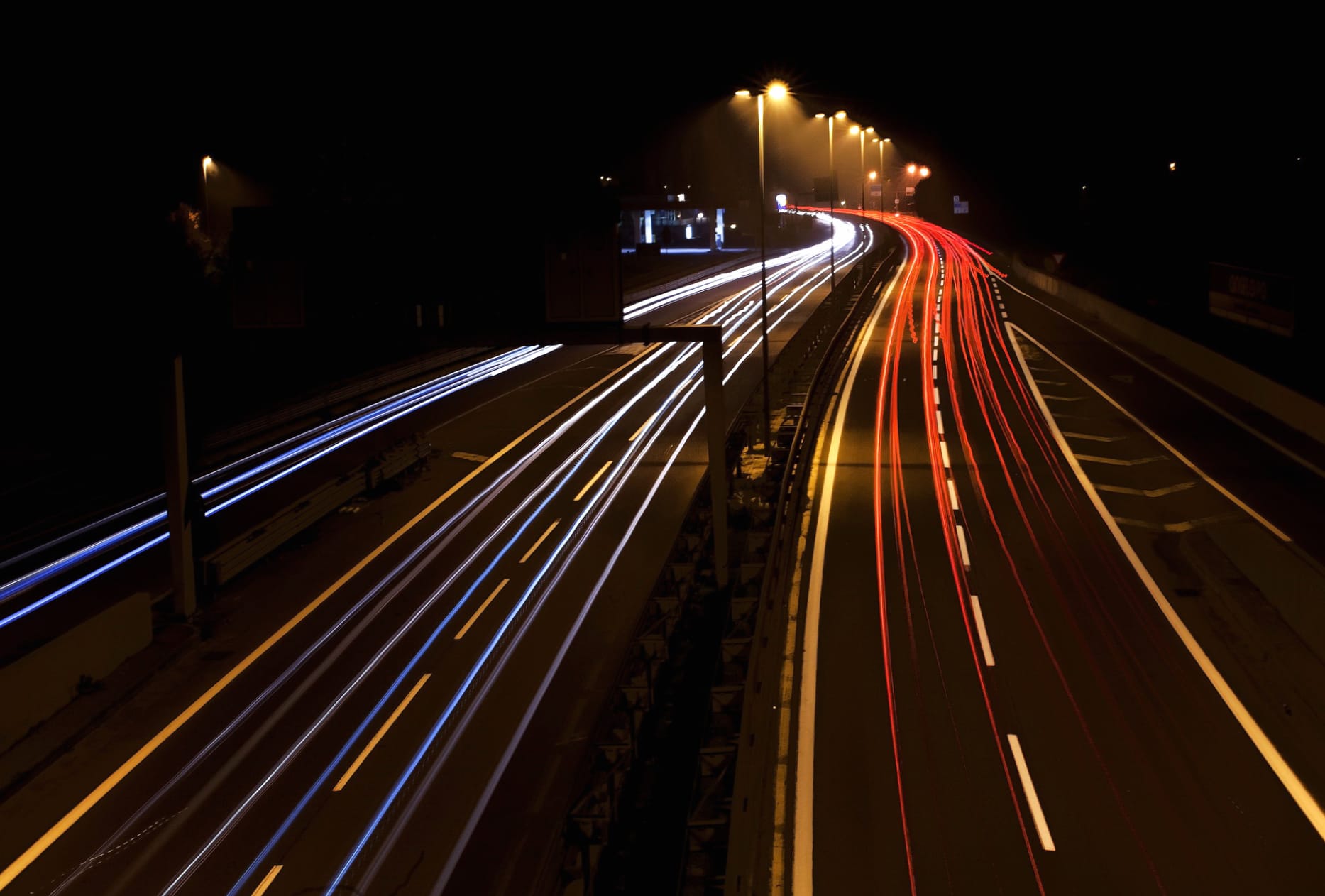 Light Night Road Photography Time Lapse wallpapers HD quality