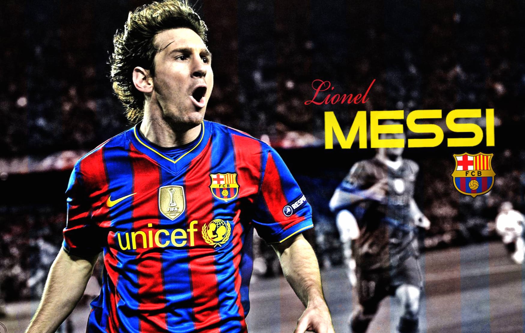 Lionel Messi Barcelona Celebration wallpapers HD quality