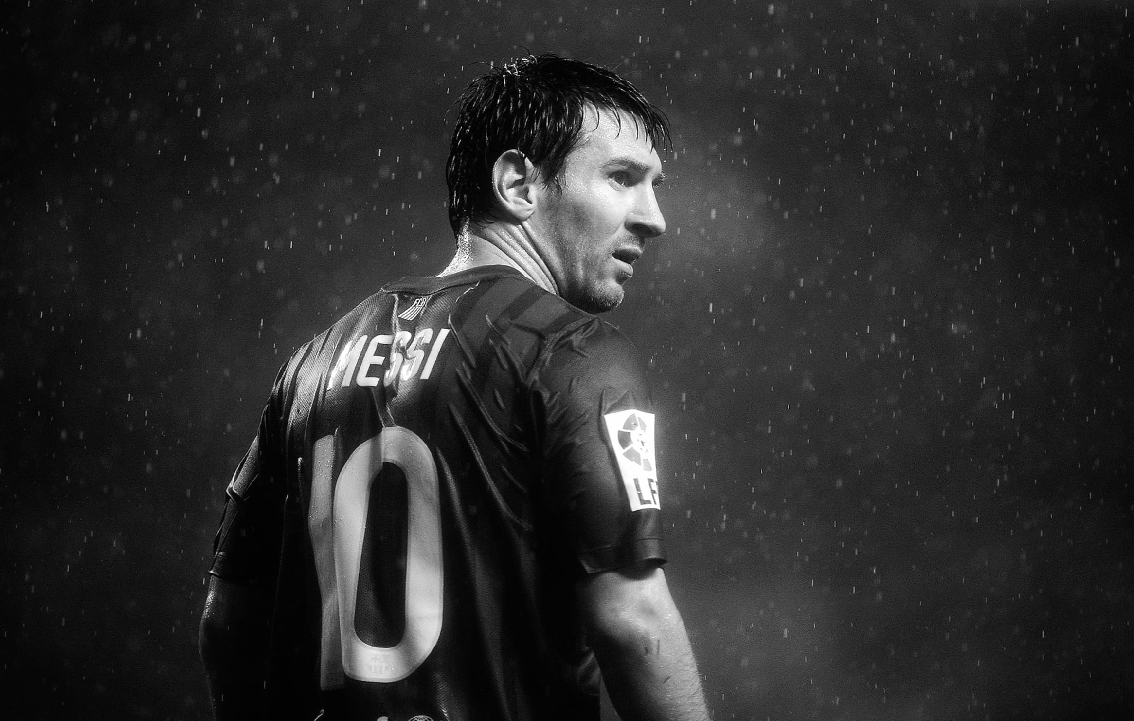 Lionel Messi Black & White Soccer wallpapers HD quality