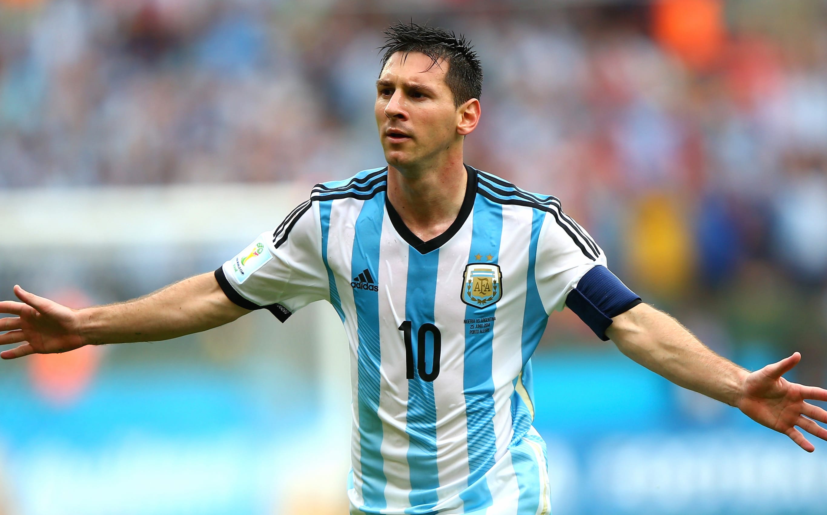 Lionel Messi in Action - HD Sports Wallpaper at 2048 x 2048 iPad size wallpapers HD quality