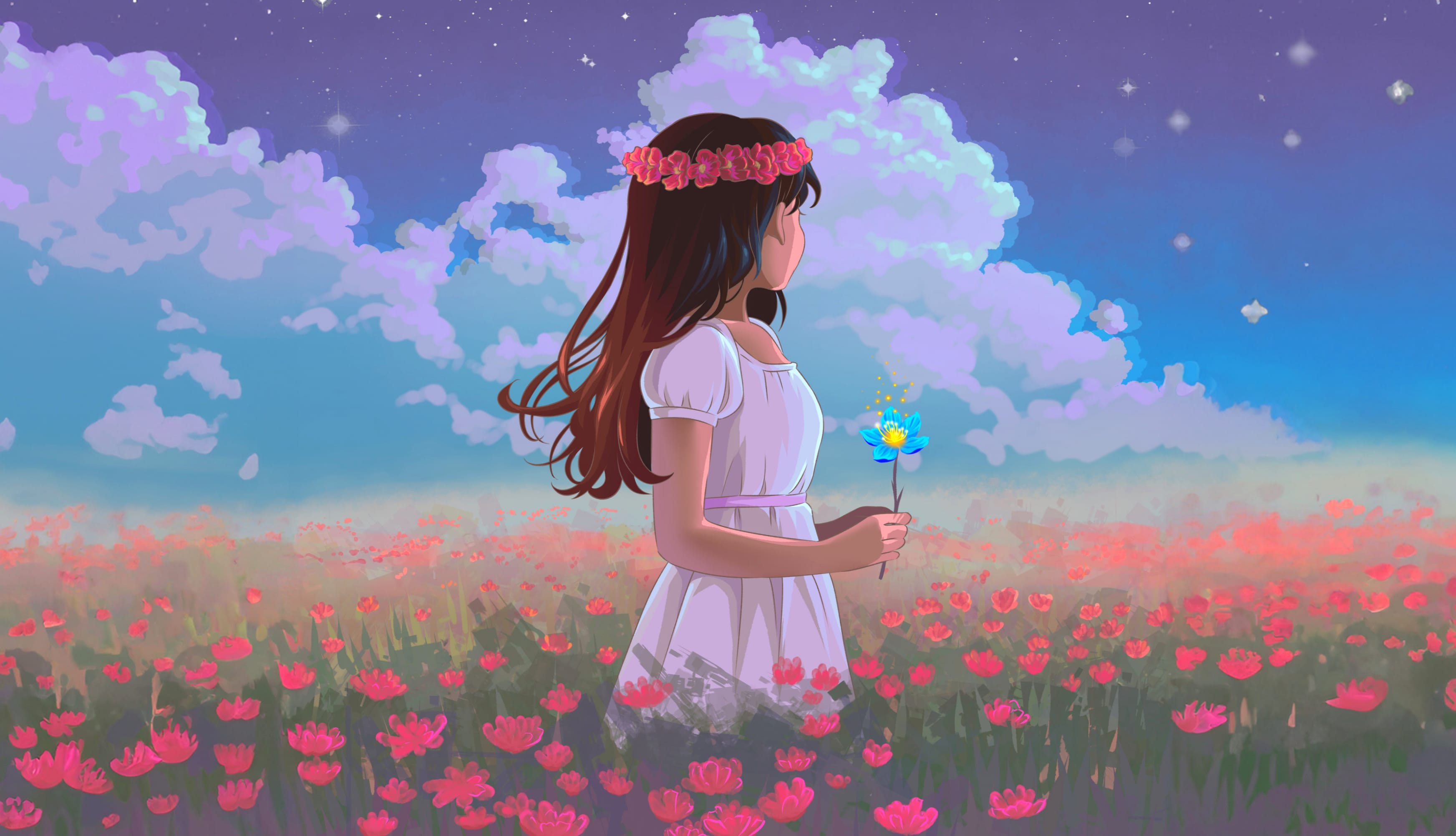 Lofi girl Spring at 640 x 960 iPhone 4 size wallpapers HD quality