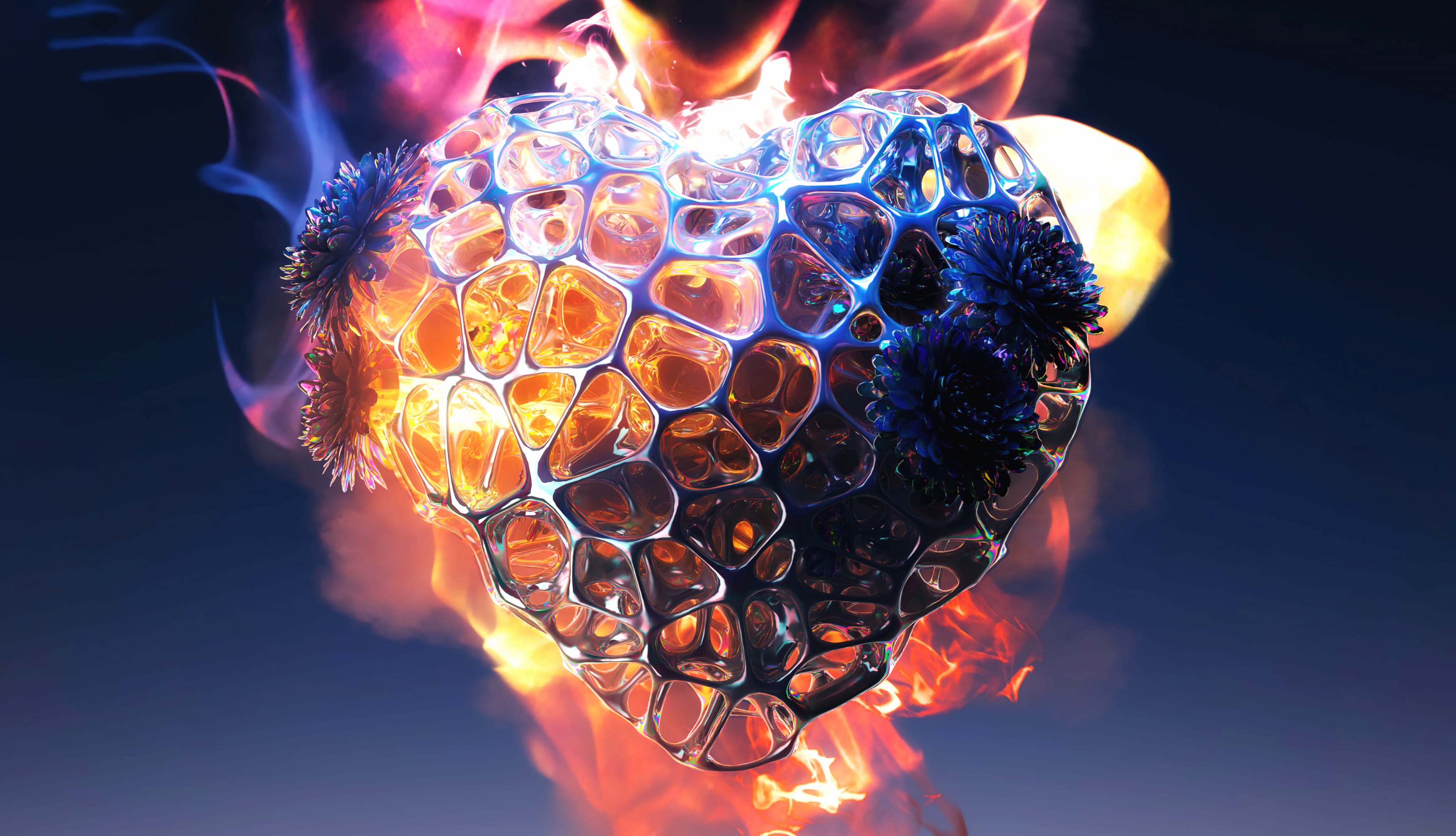 Love heart Fire wallpapers HD Love heart Fire wallpapers HD quality