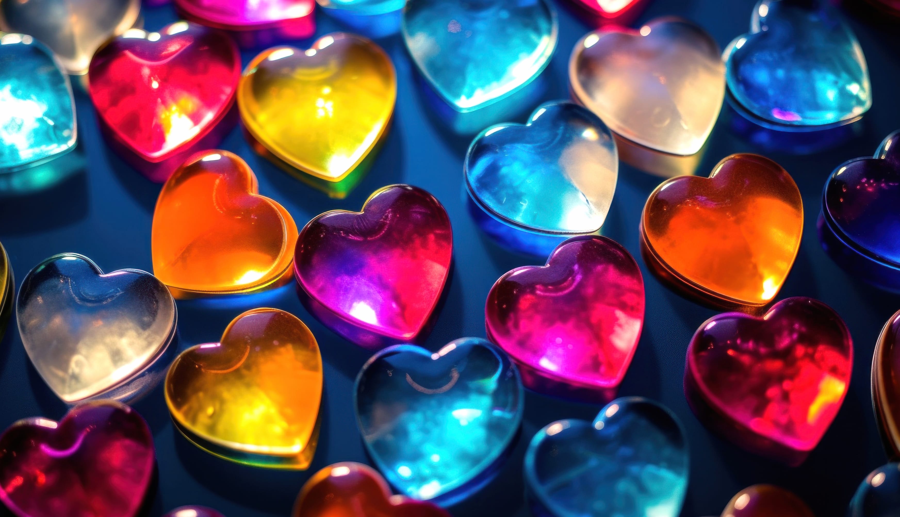 Love hearts 3D Art at 1600 x 1200 size wallpapers HD quality