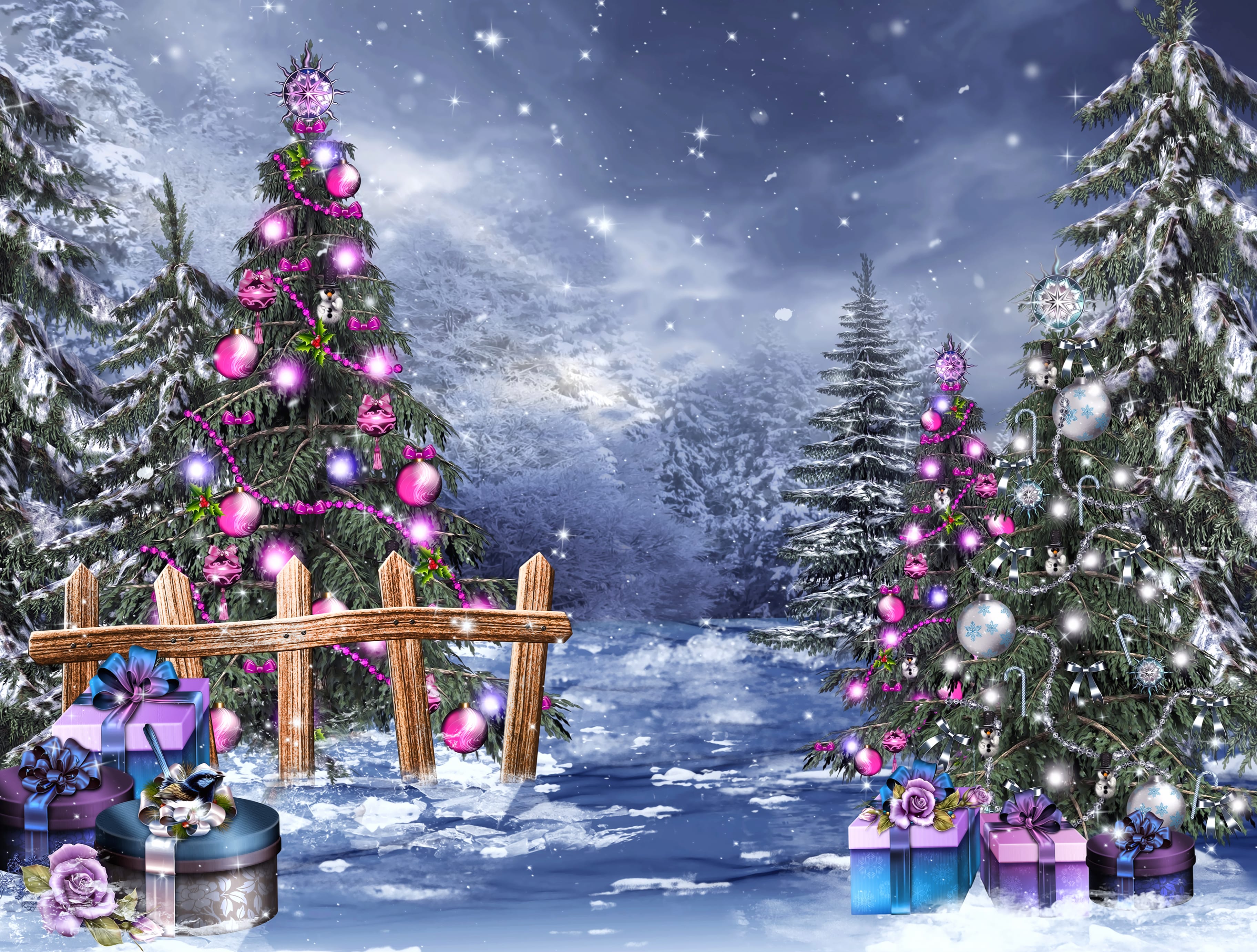 Magical Christmas Forest HD Holiday Bliss wallpapers HD quality