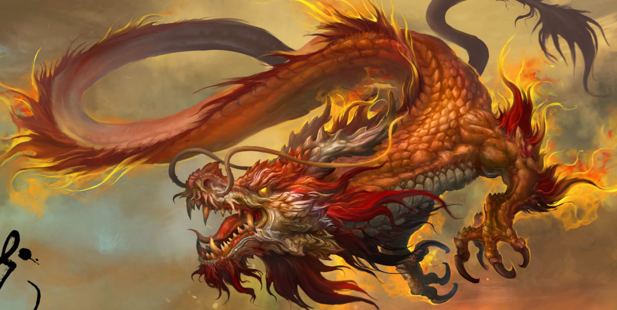 Majestic Chinese Dragon Fantasy - at 1920 x 1080 HD size wallpapers HD quality