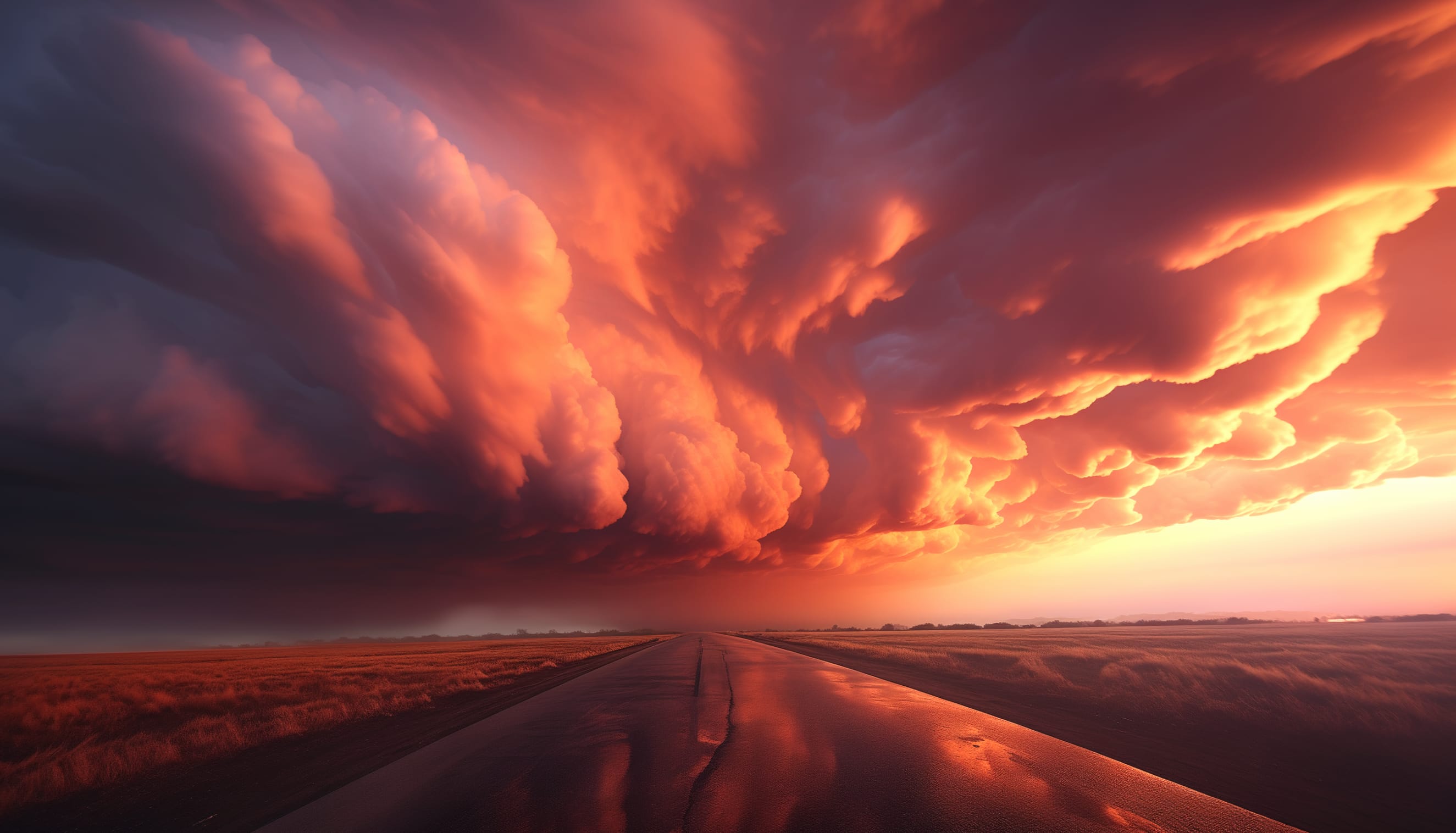 Majestic Cloudscape Road at 1920 x 1080 HD size wallpapers HD quality