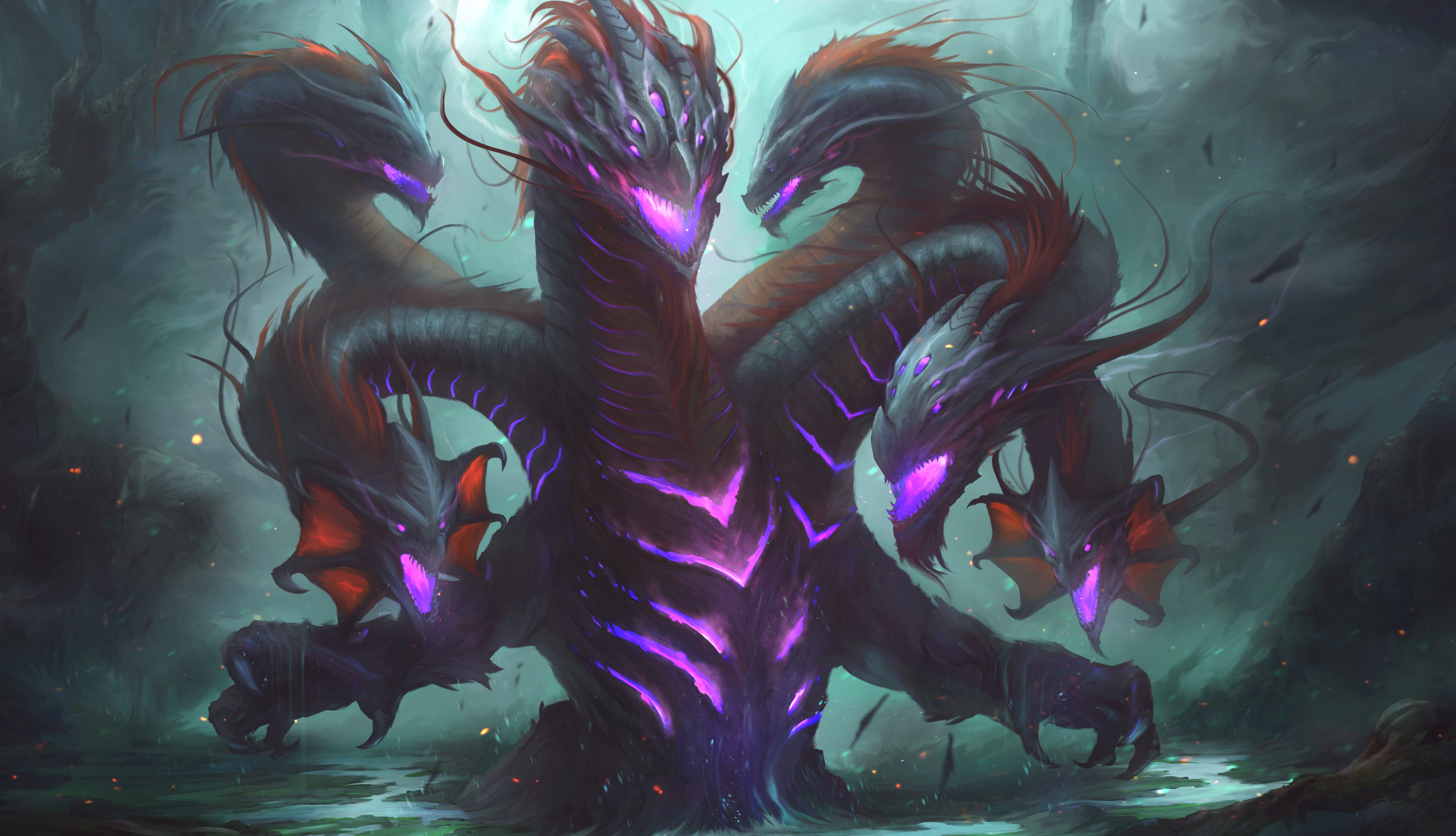 Majestic Hydra Fantasy Creature wallpapers HD quality