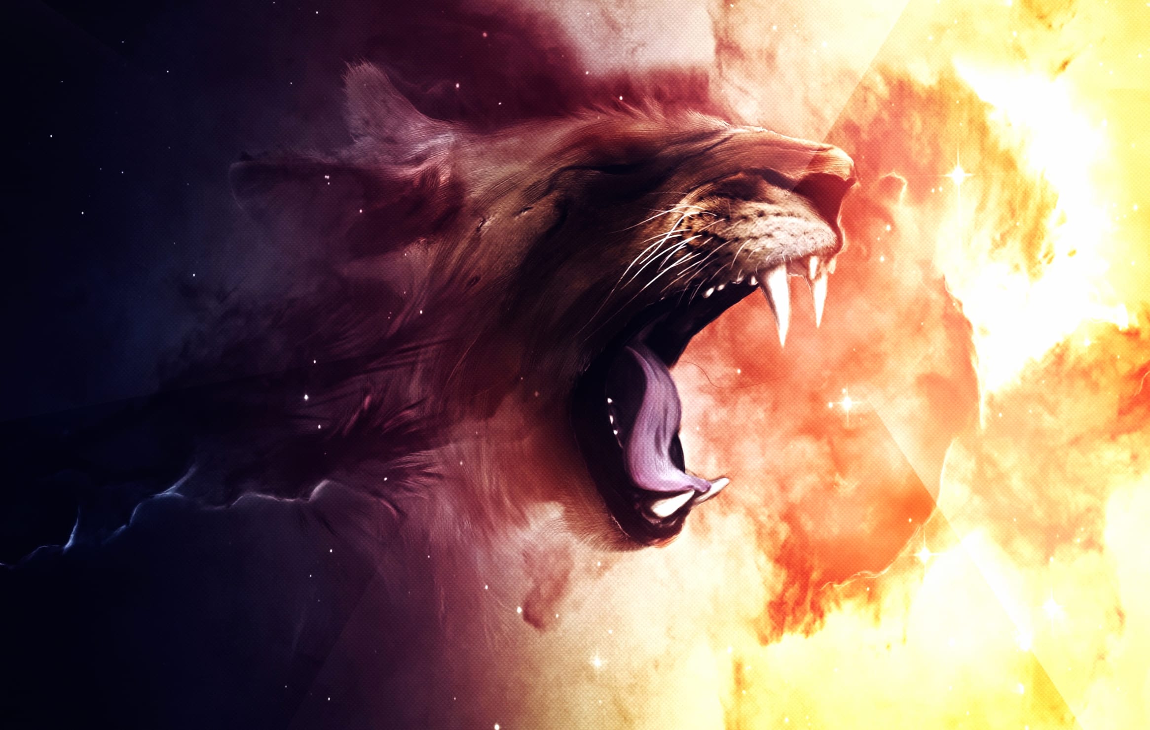 Majestic Lion Face - Artistic wallpapers HD quality